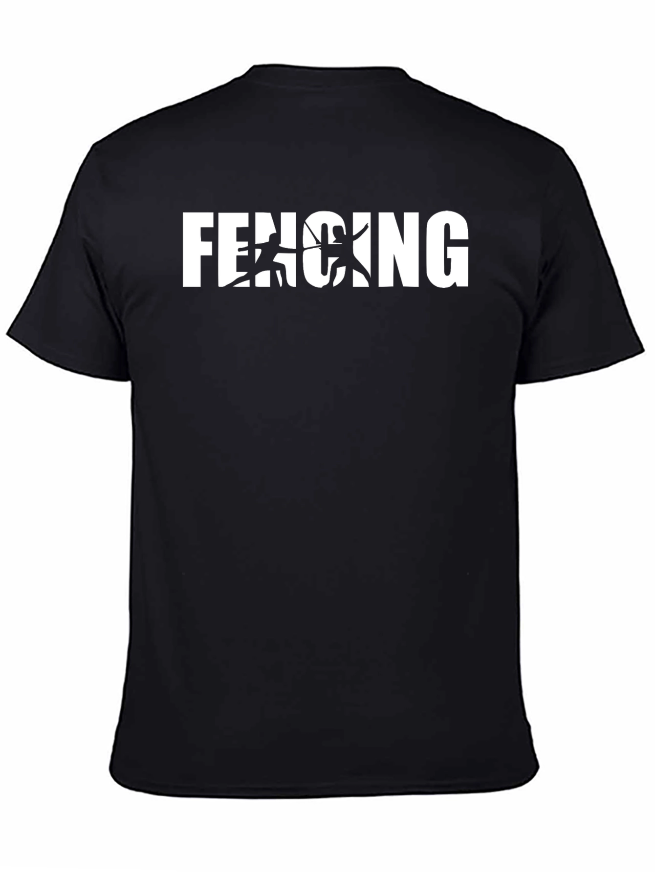 Fencing Graphic Black T-Shirt