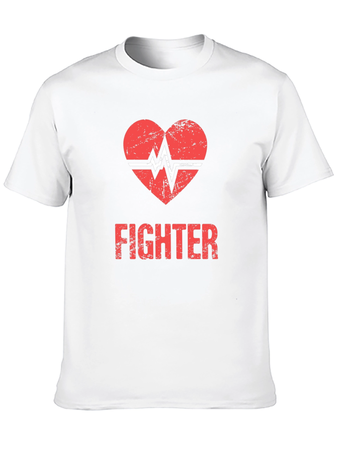 Fighter Heartbeat Graphic Tee - Stylish & Strong