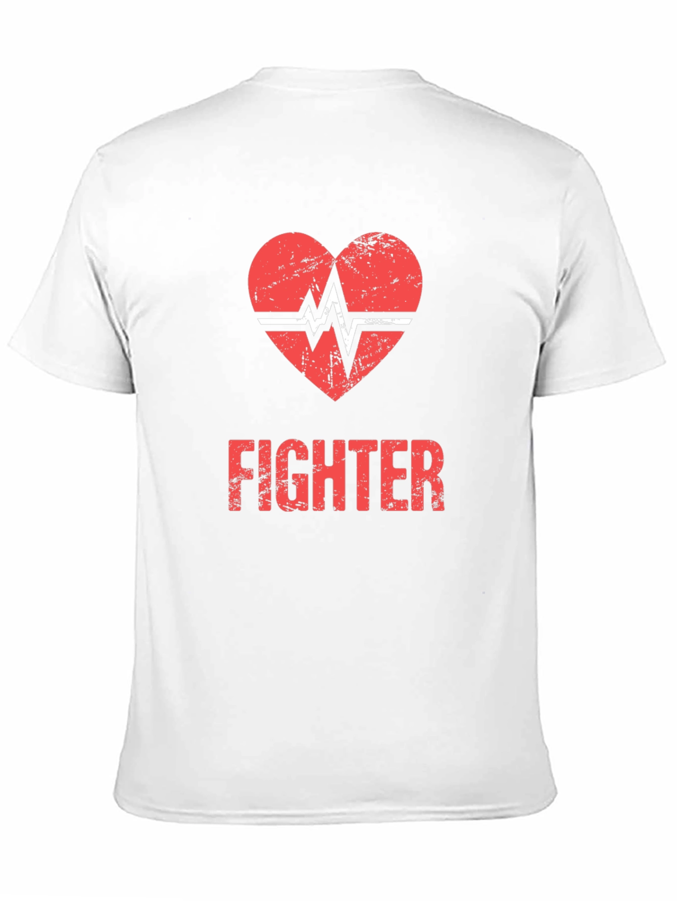 Fighter Heartbeat Graphic Tee - Stylish & Strong