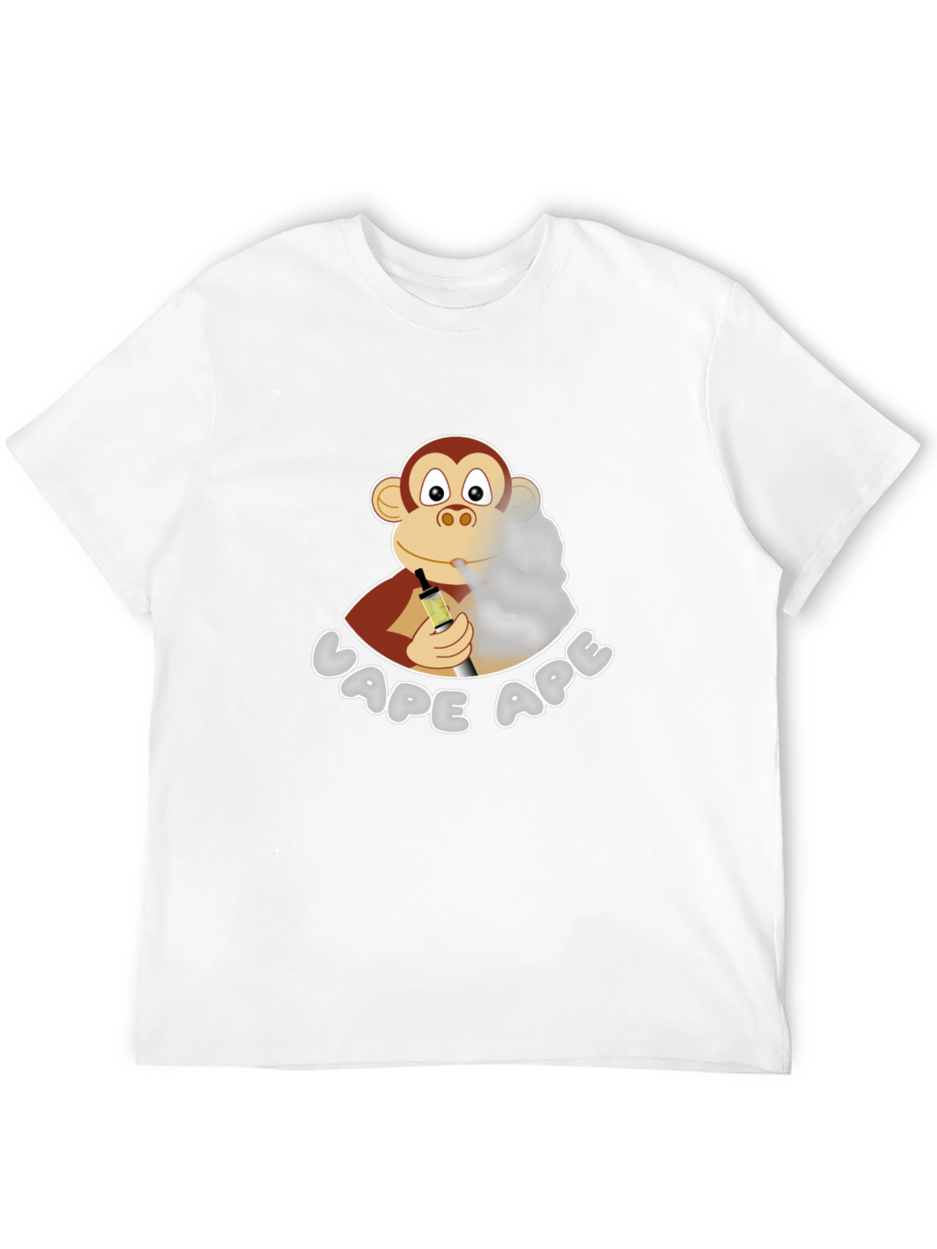 Vape Ape T-Shirt - Novelty Cartoon Monkey Design