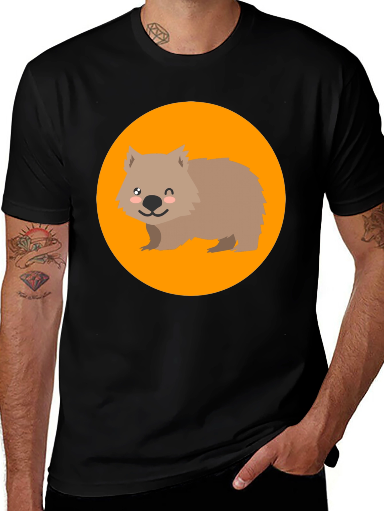 Wombat Graphic Tee - Cute Animal Design T-Shirt