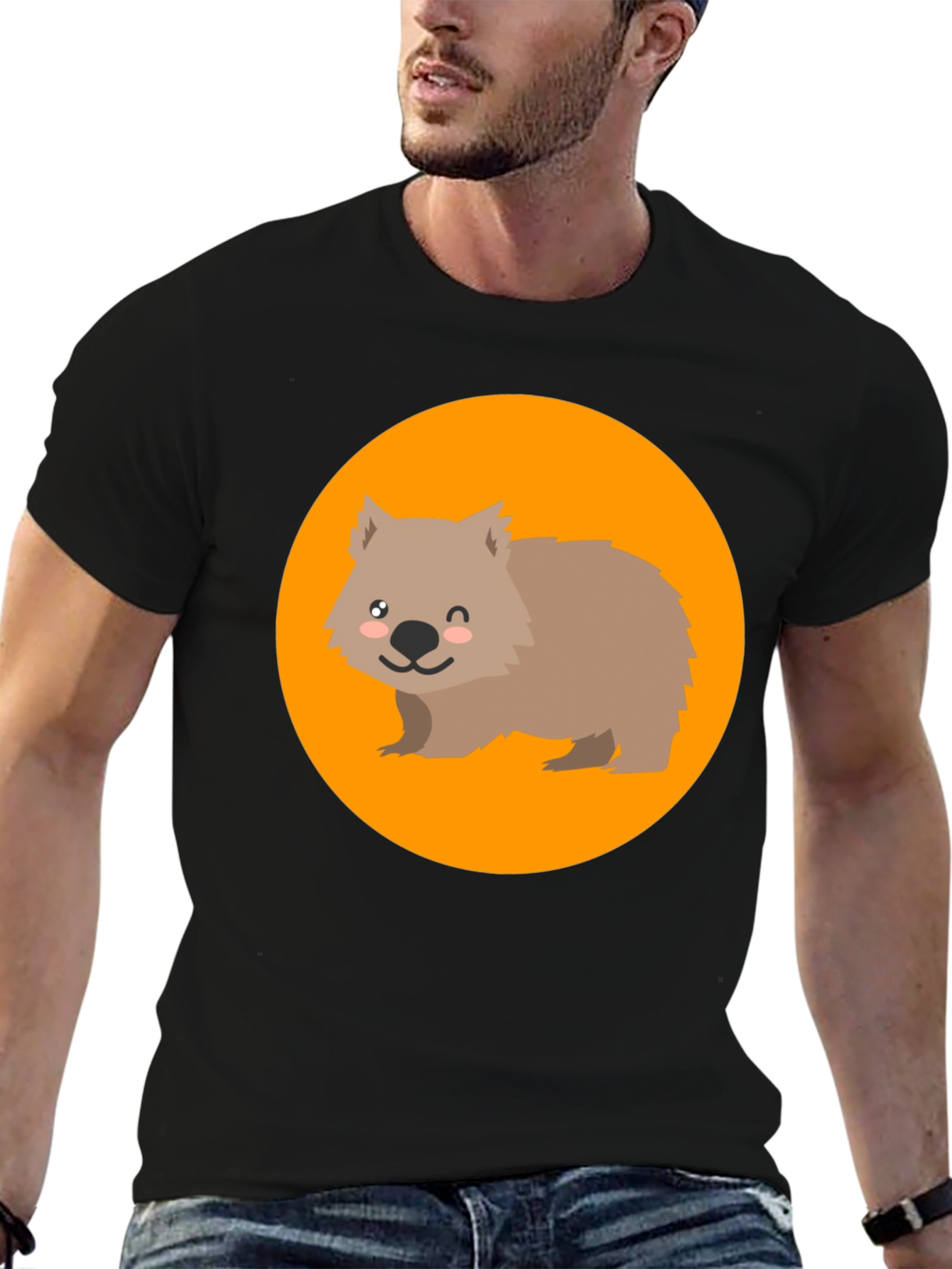 Wombat Graphic Tee - Cute Animal Design T-Shirt