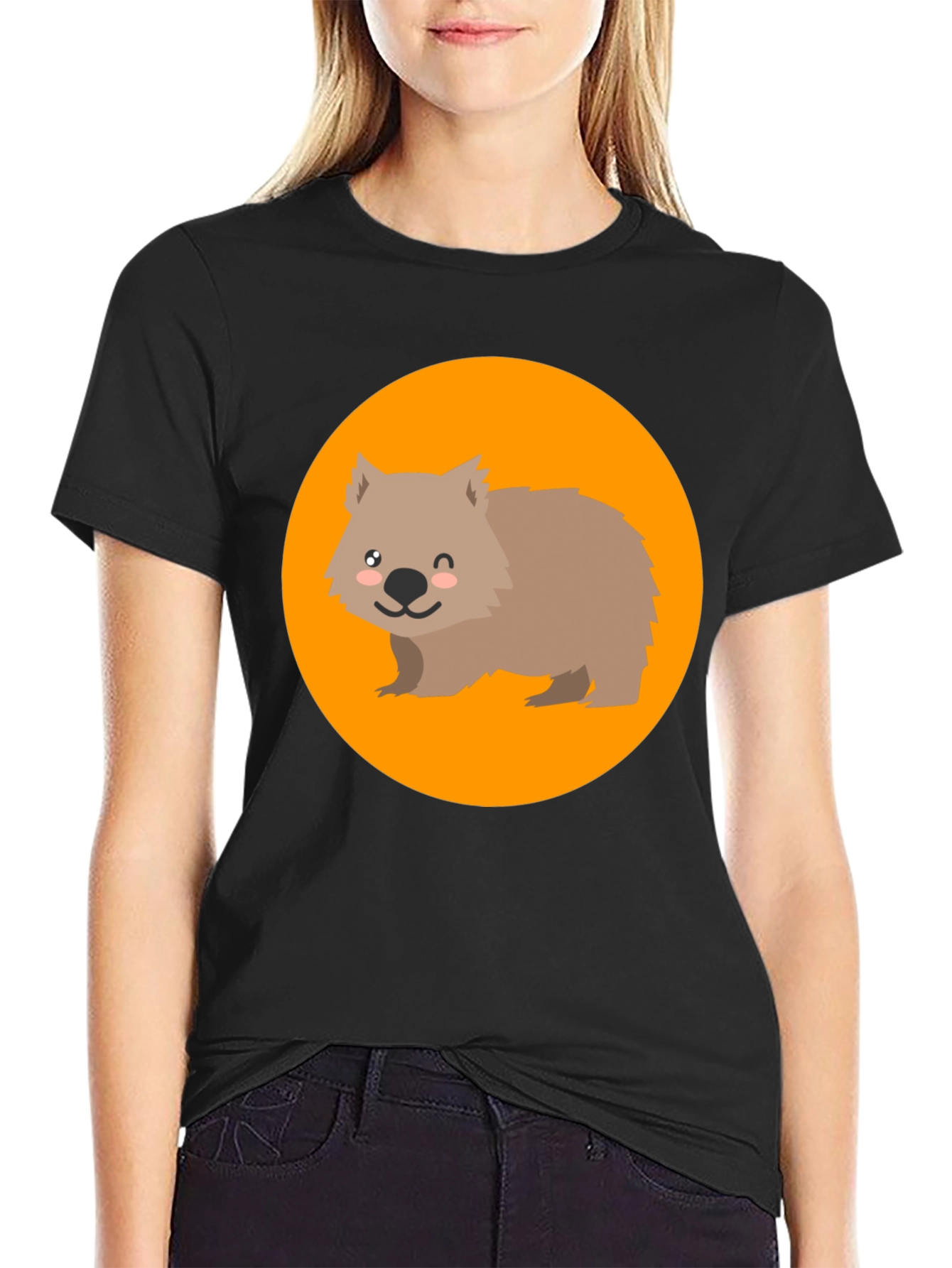 Wombat Graphic Tee - Cute Animal Design T-Shirt