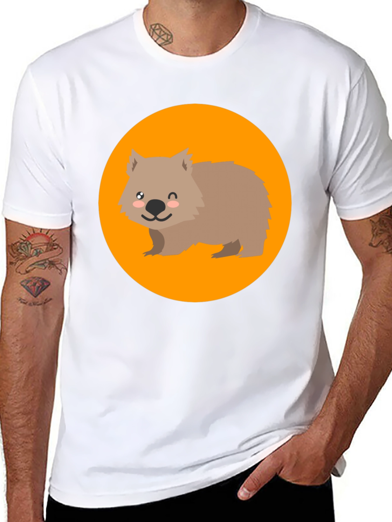 Wombat Graphic Tee - Cute Animal Design T-Shirt