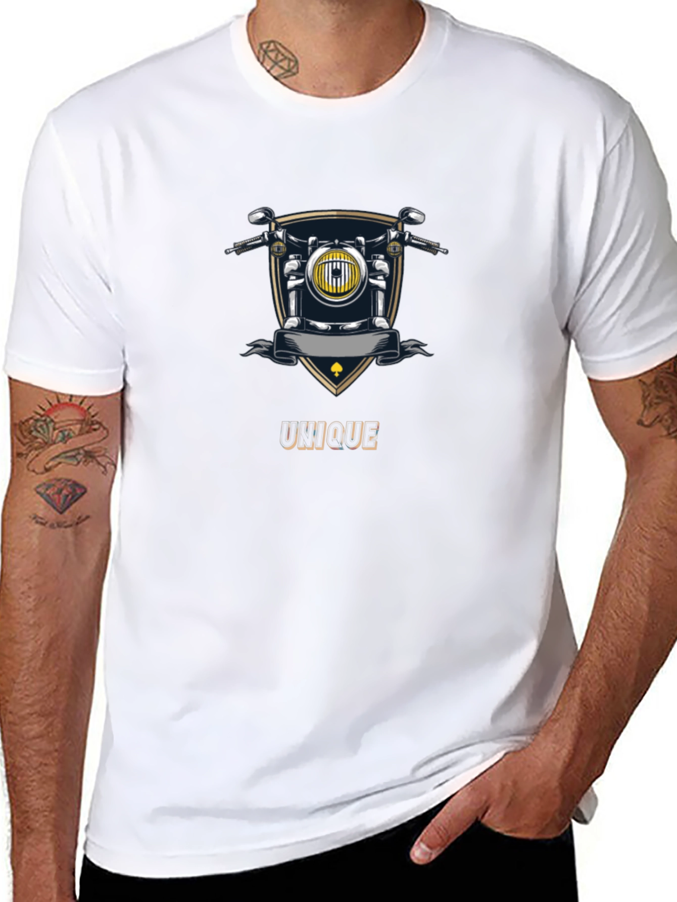 Unique Motorcycle Graphic T-Shirt