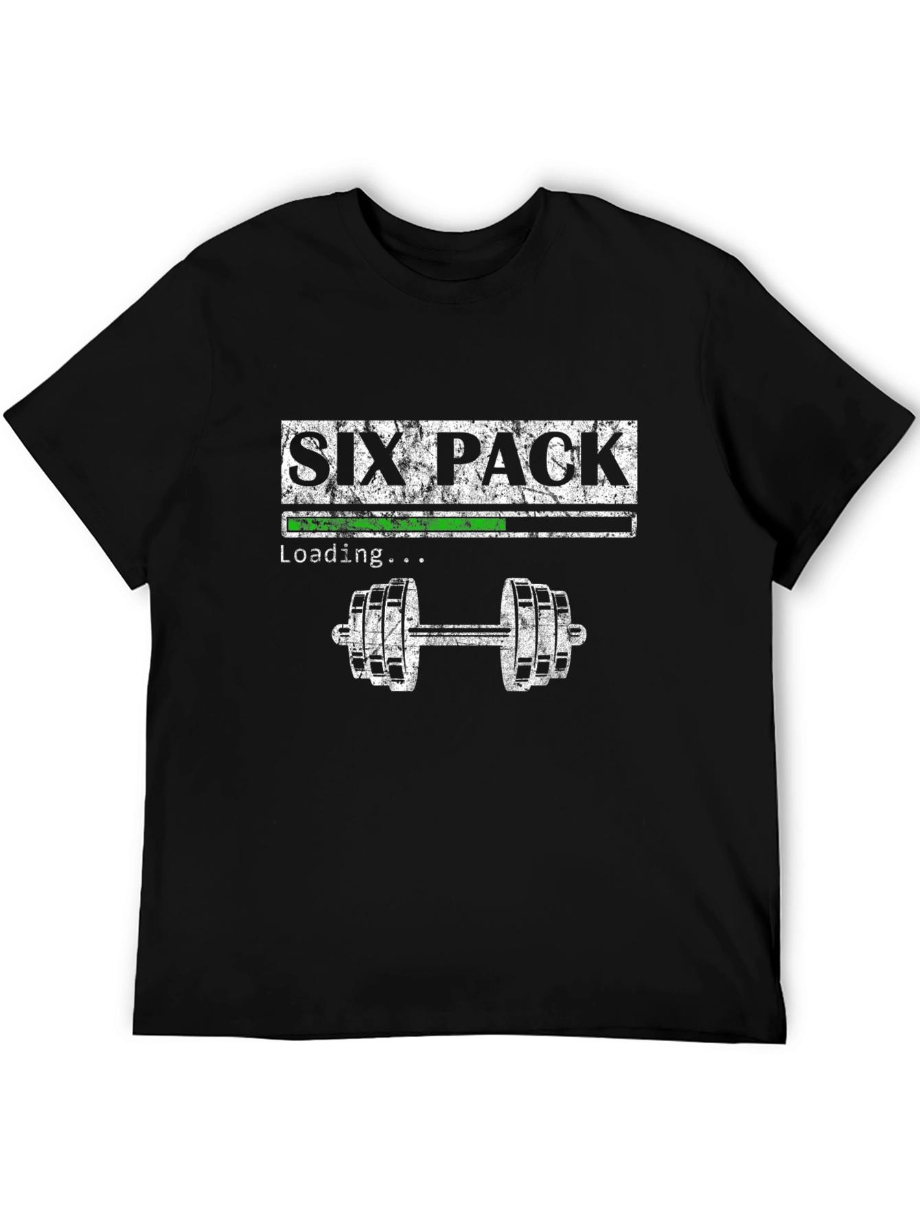 Six Pack Loading Black T-Shirt
