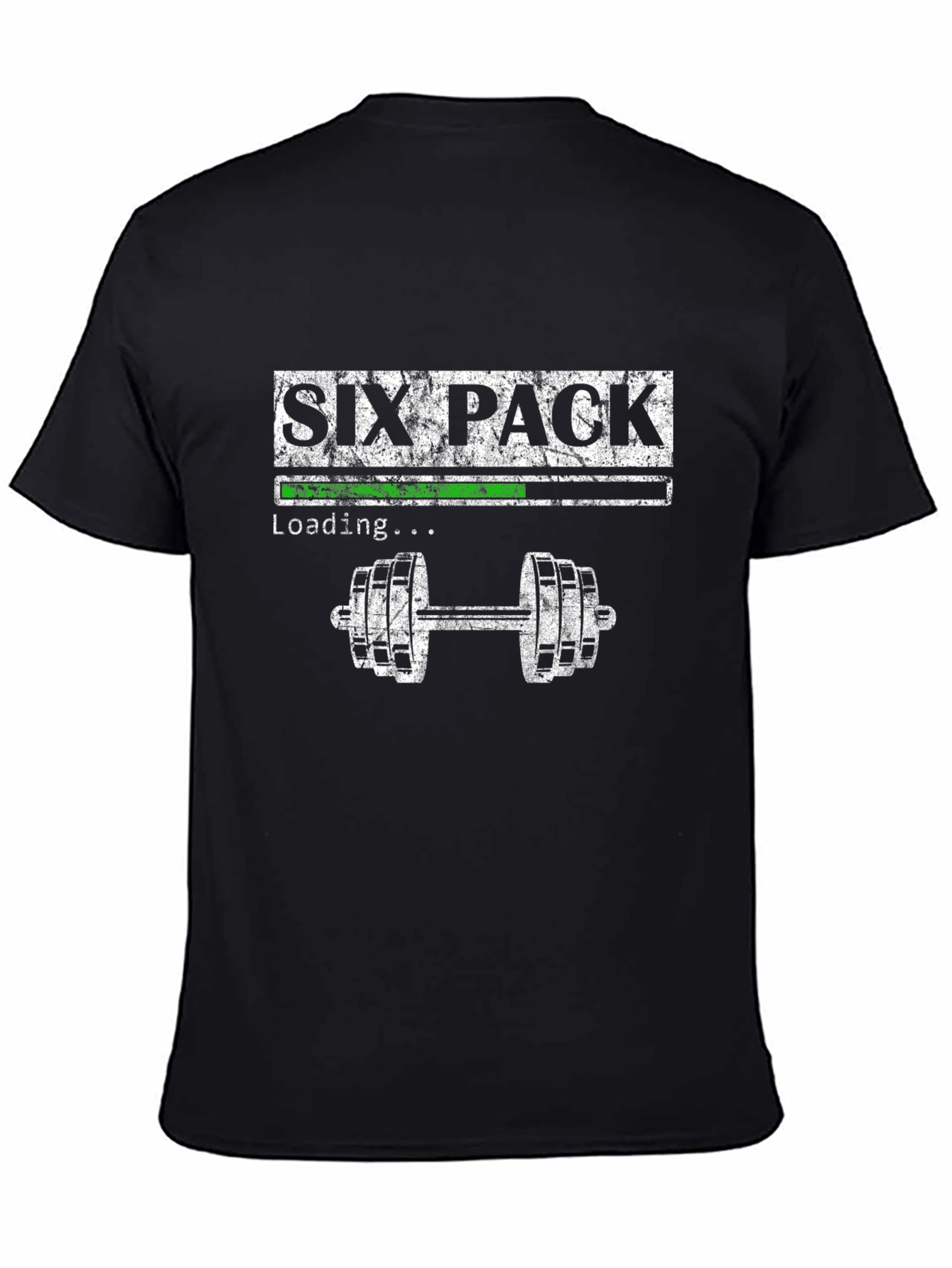 Six Pack Loading Black T-Shirt