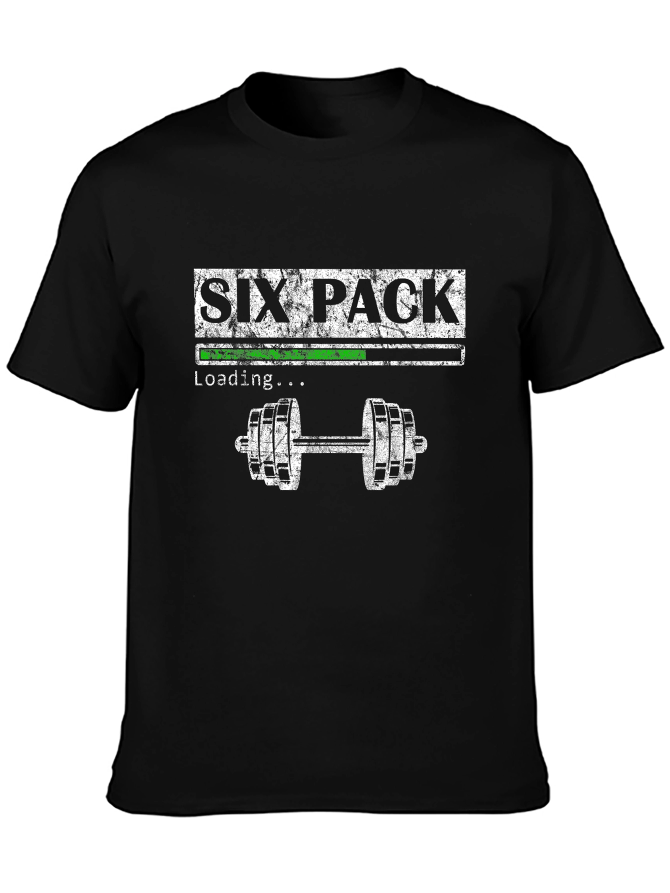 Six Pack Loading Black T-Shirt