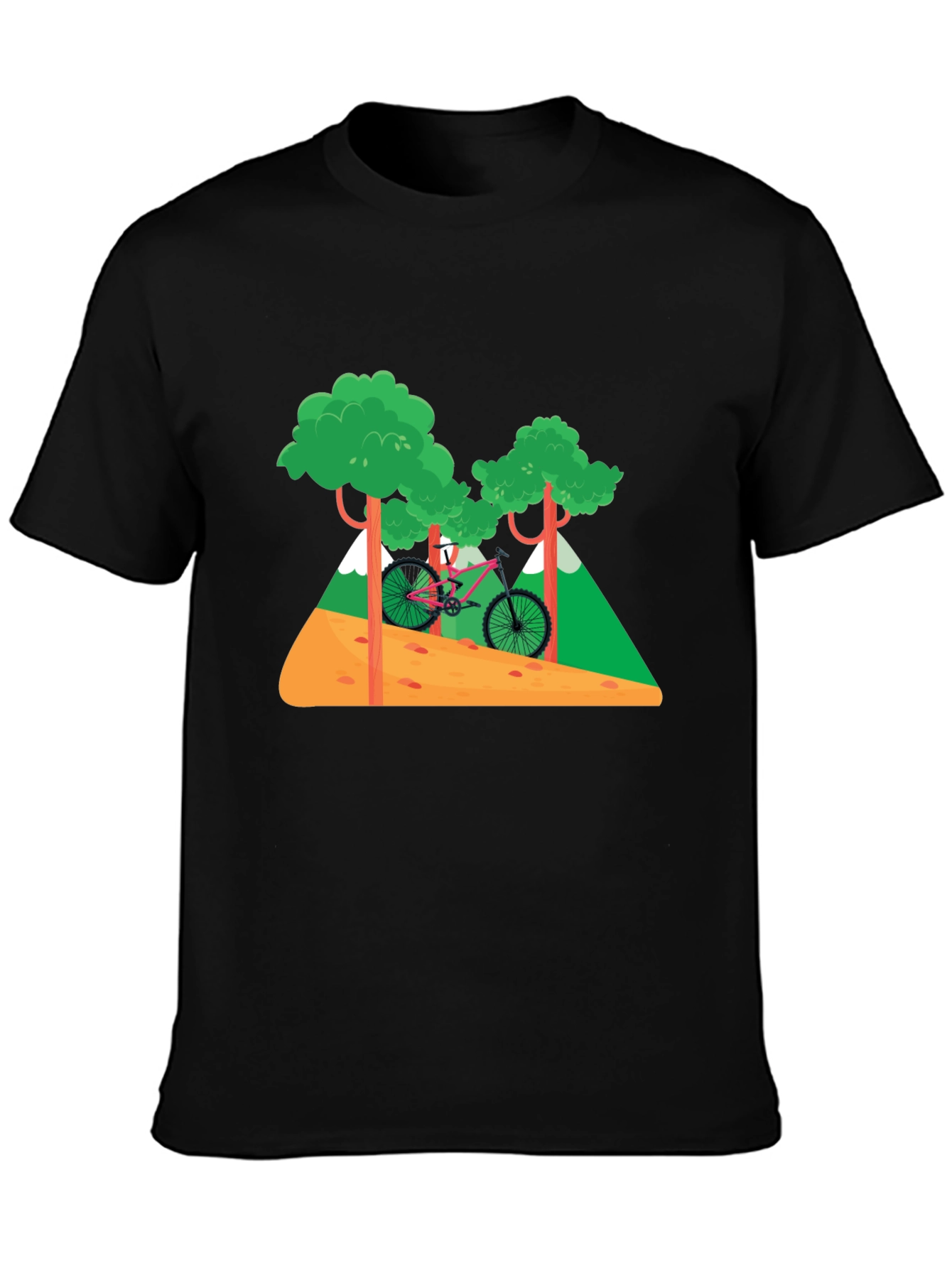 Mountain Bike Graphic T-Shirt - Nature Adventure Tee