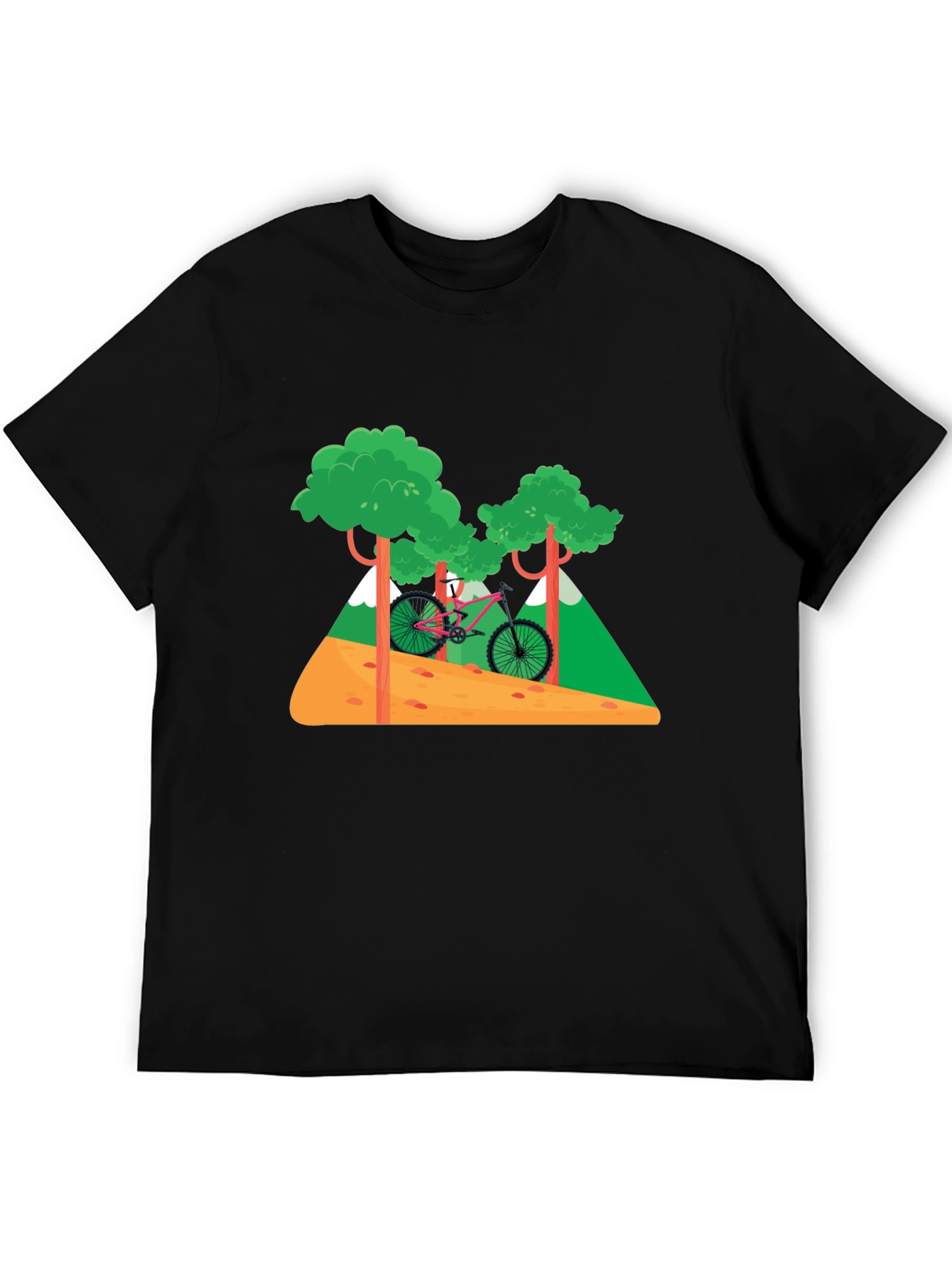 Mountain Bike Graphic T-Shirt - Nature Adventure Tee