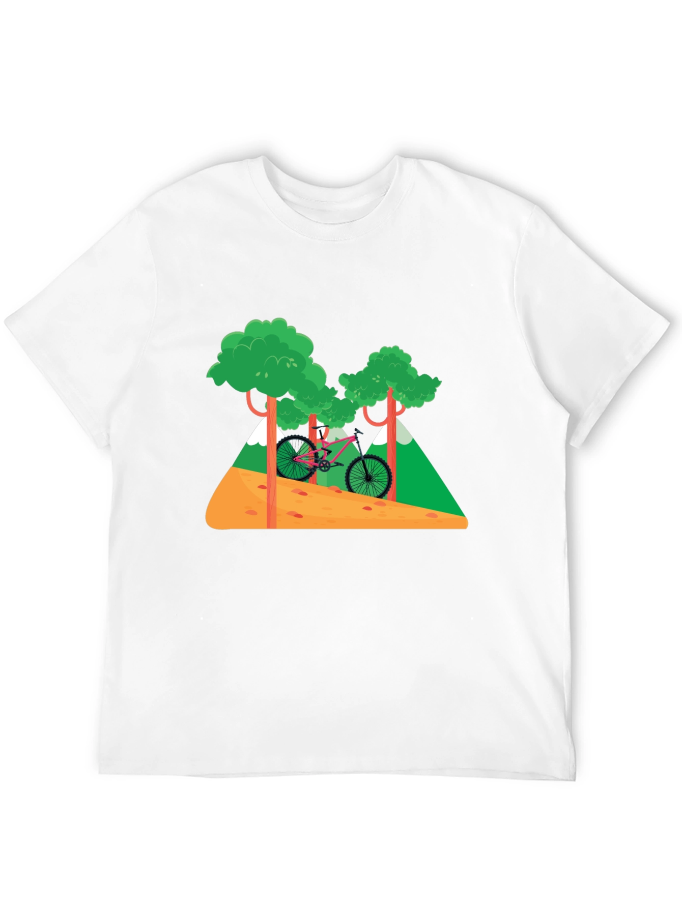 Mountain Bike Graphic T-Shirt - Nature Adventure Tee