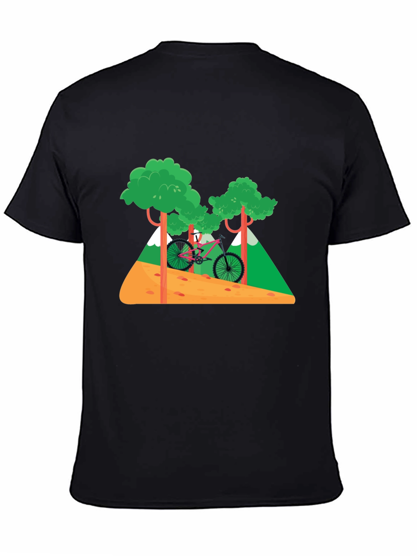 Mountain Bike Graphic T-Shirt - Nature Adventure Tee