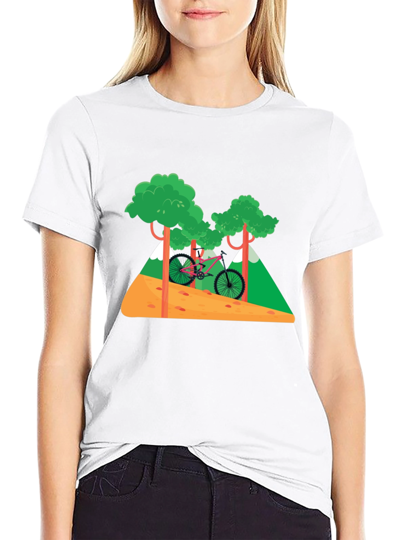 Mountain Bike Graphic T-Shirt - Nature Adventure Tee