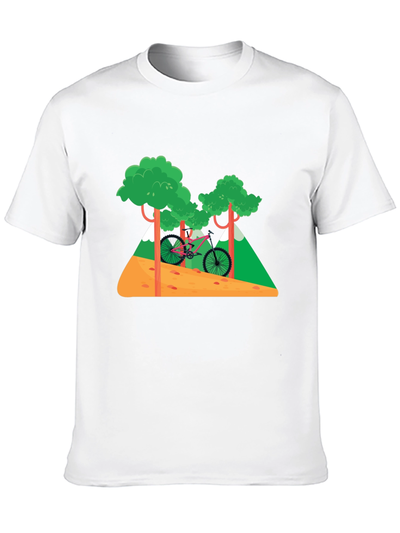 Mountain Bike Graphic T-Shirt - Nature Adventure Tee