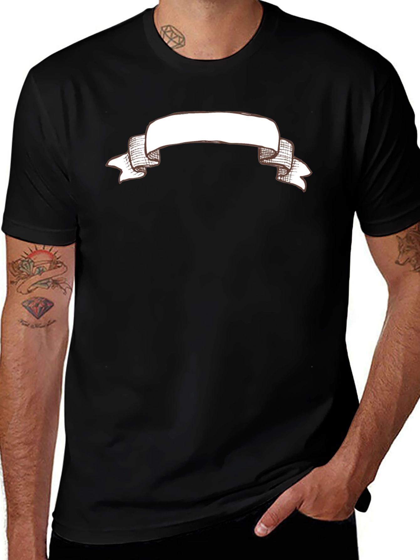 Blank Banner Graphic Tee - Black