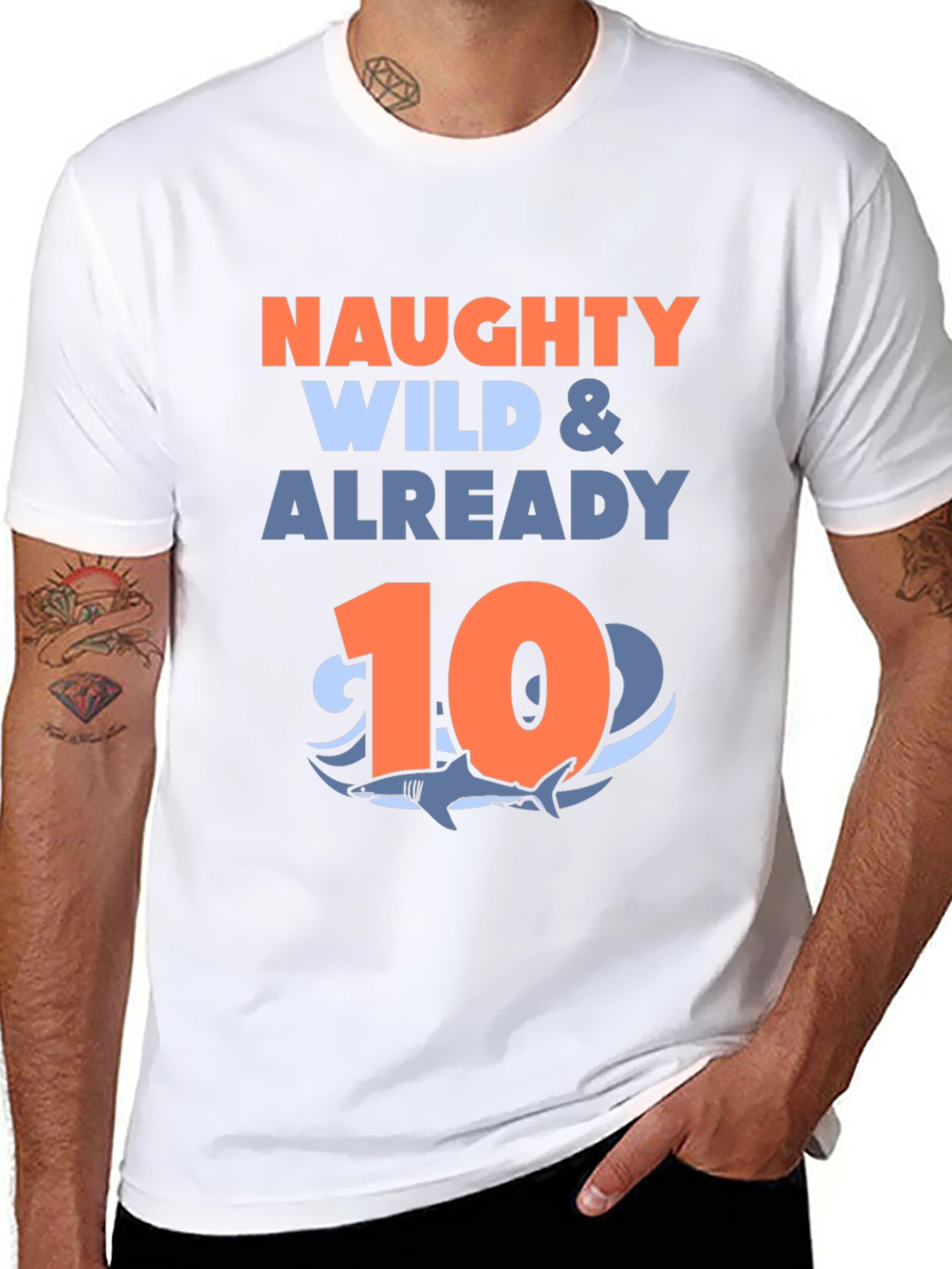 Naughty Wild 10 Shark Graphic Tee