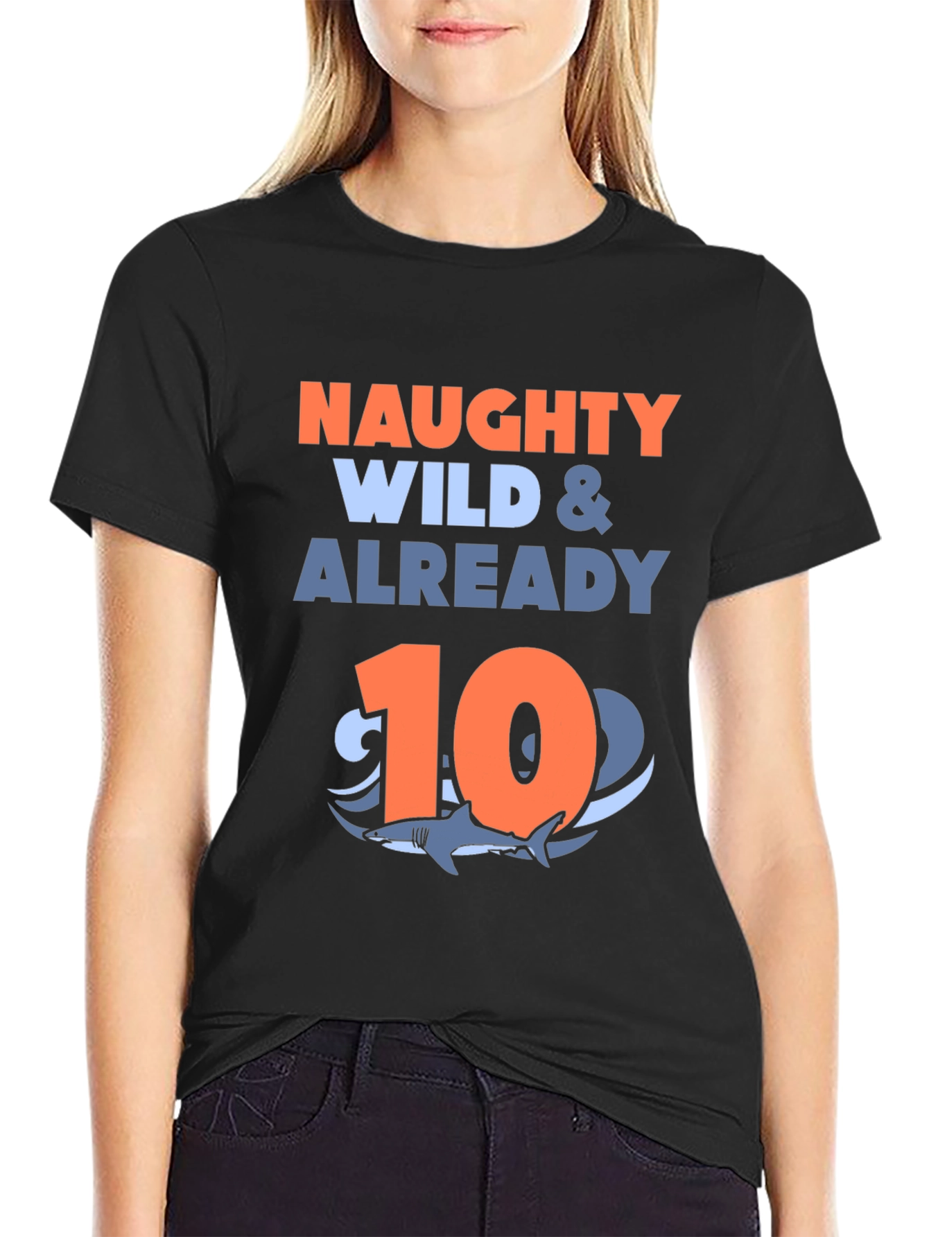 Naughty Wild 10 Shark Graphic Tee