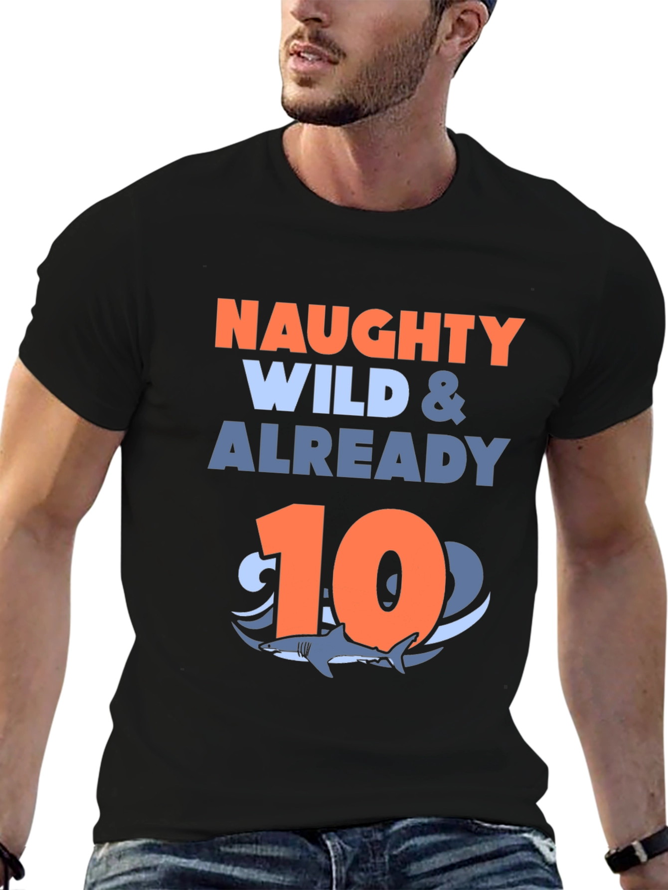 Naughty Wild 10 Shark Graphic Tee
