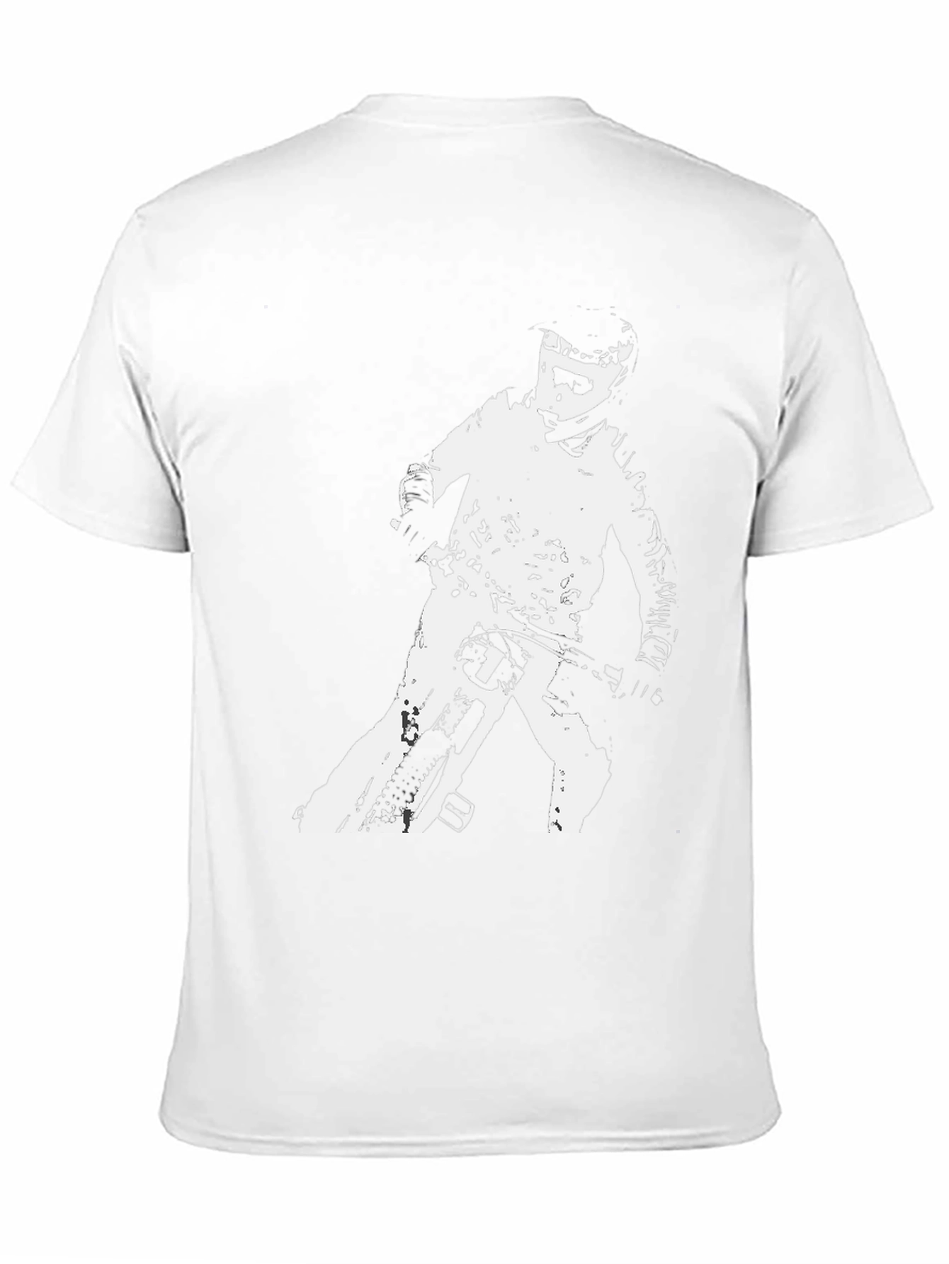 Mountain Bike Rider Graphic Tee - Black Casual T-Shirt