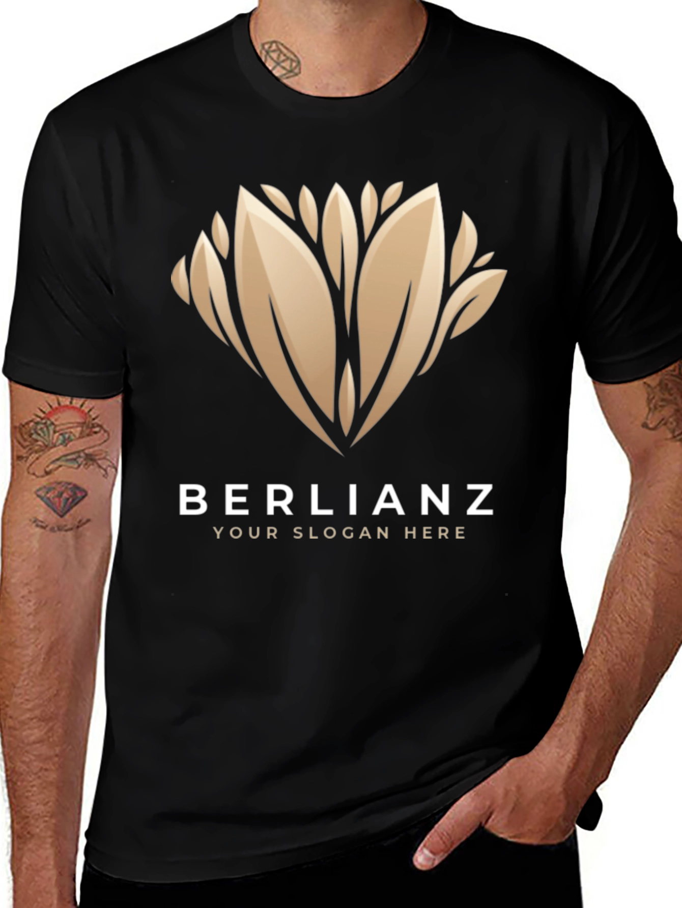 Elegant BERLIANZ Black Graphic Tee