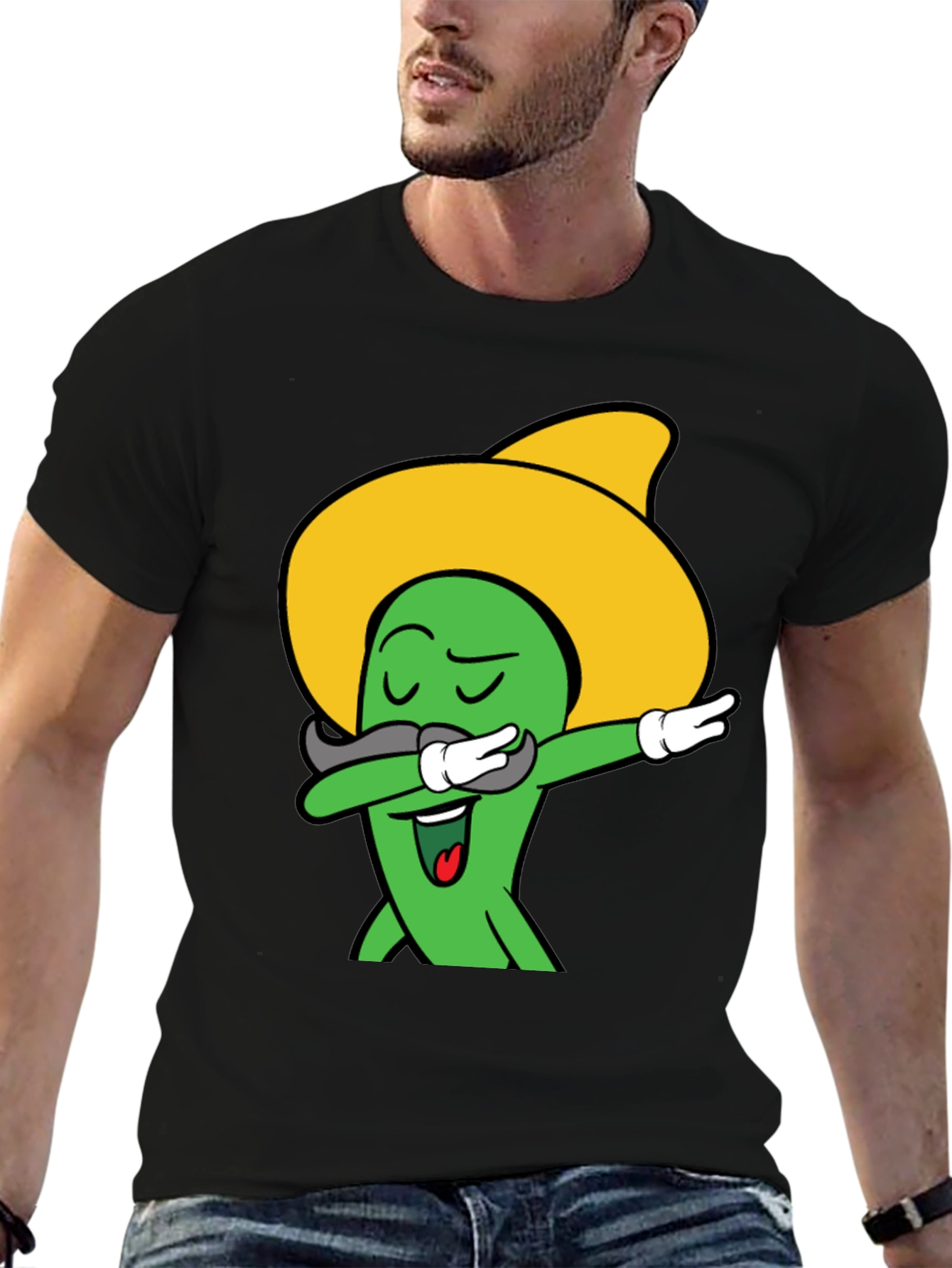 Funny Dabbing Jalapeno Black T-Shirt