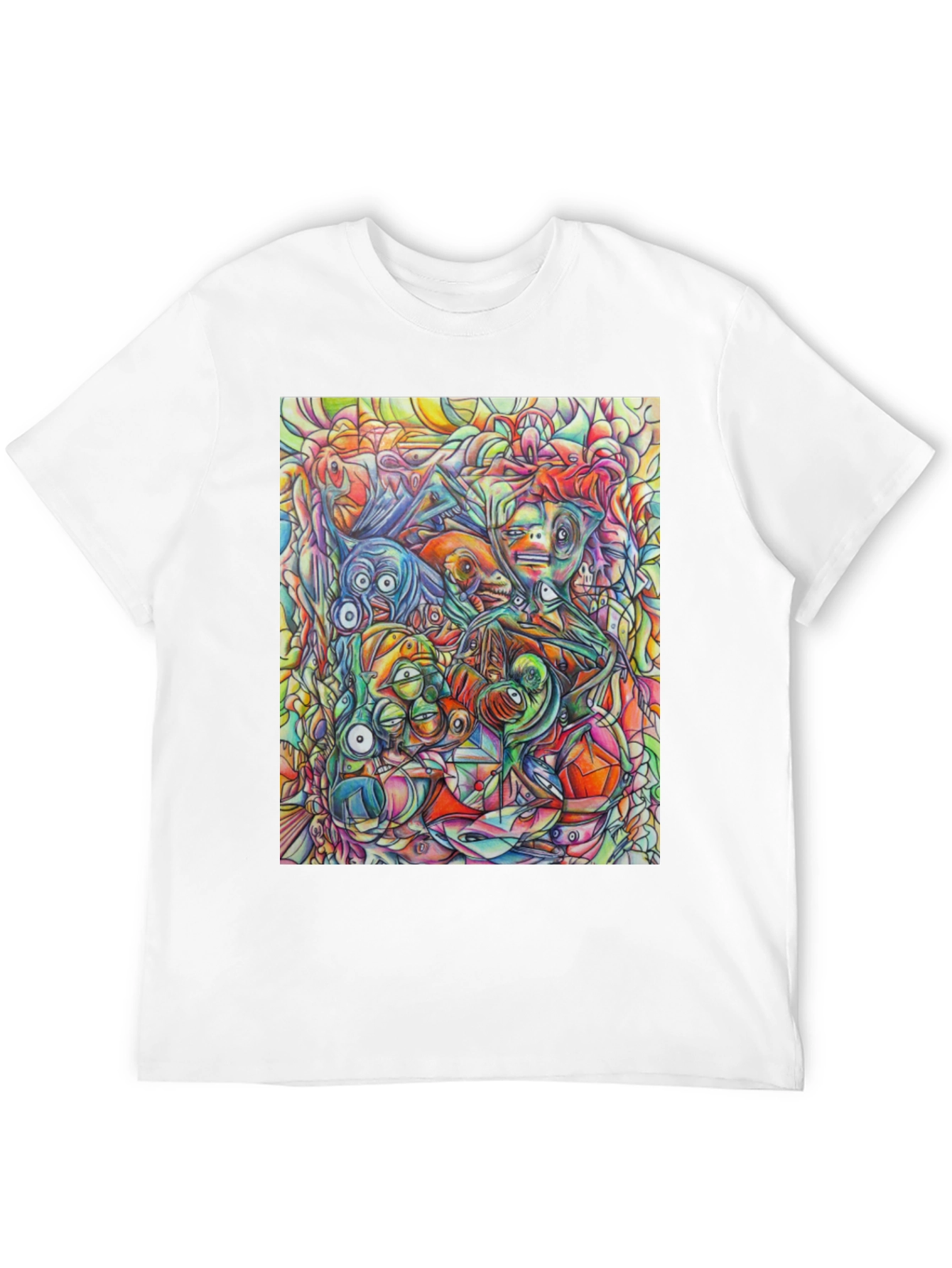 Abstract Art Mens Black Graphic Tee