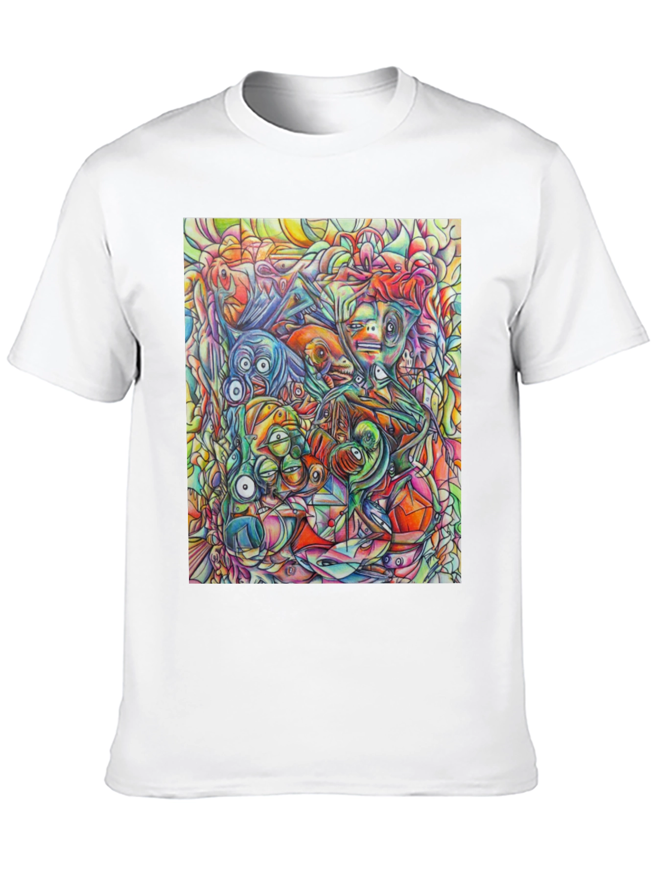 Abstract Art Mens Black Graphic Tee