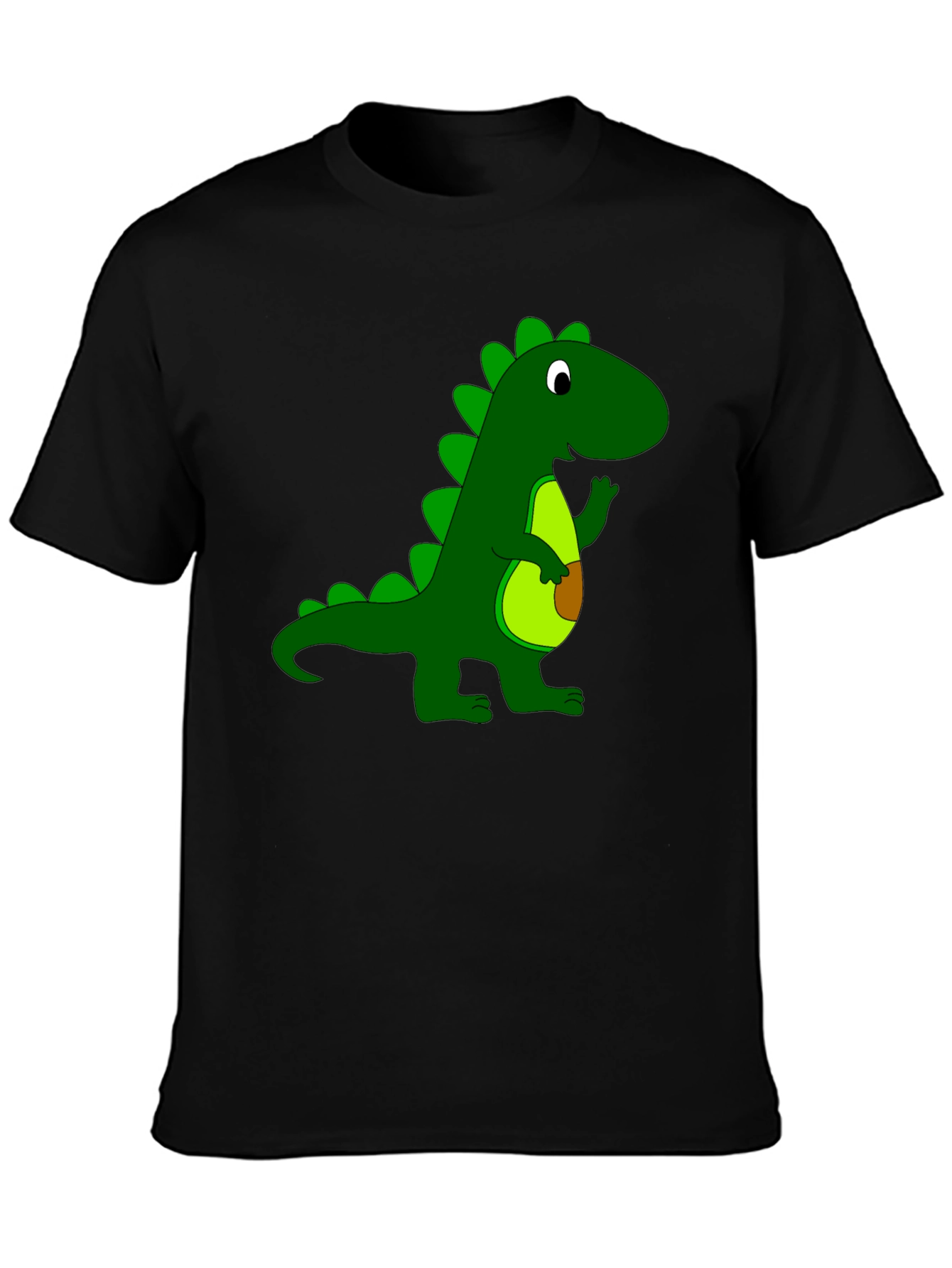 Dino Graphic Tee - Black Cotton T-Shirt