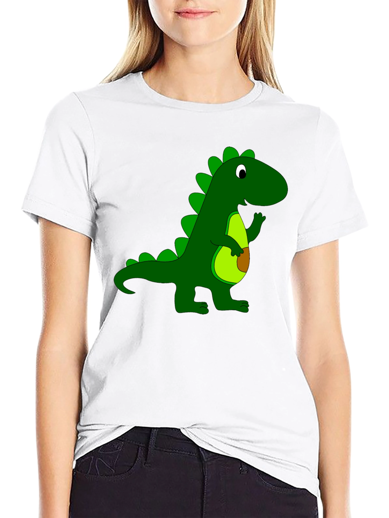 Dino Graphic Tee - Black Cotton T-Shirt