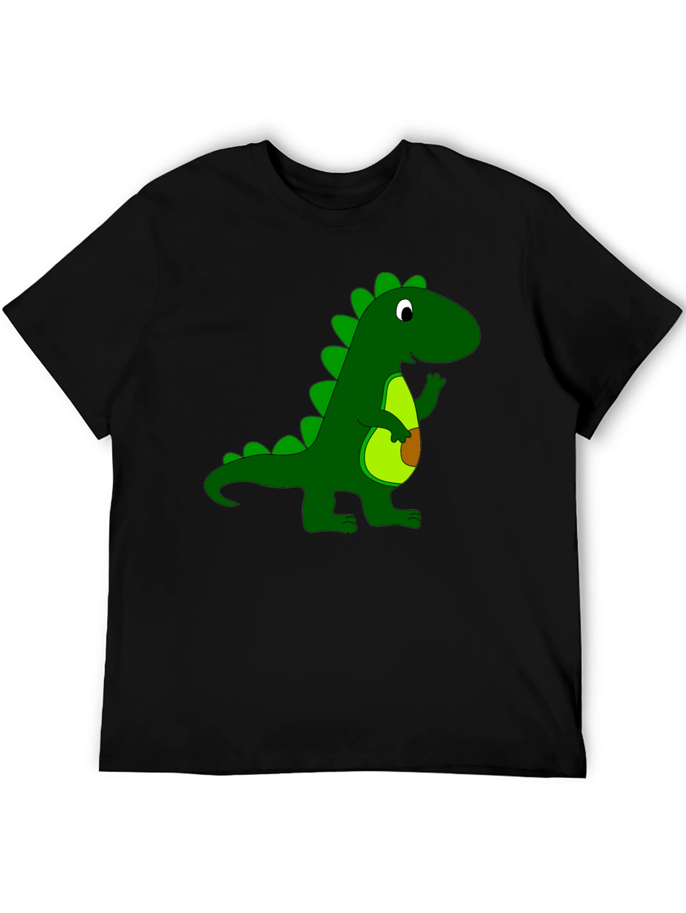 Dino Graphic Tee - Black Cotton T-Shirt
