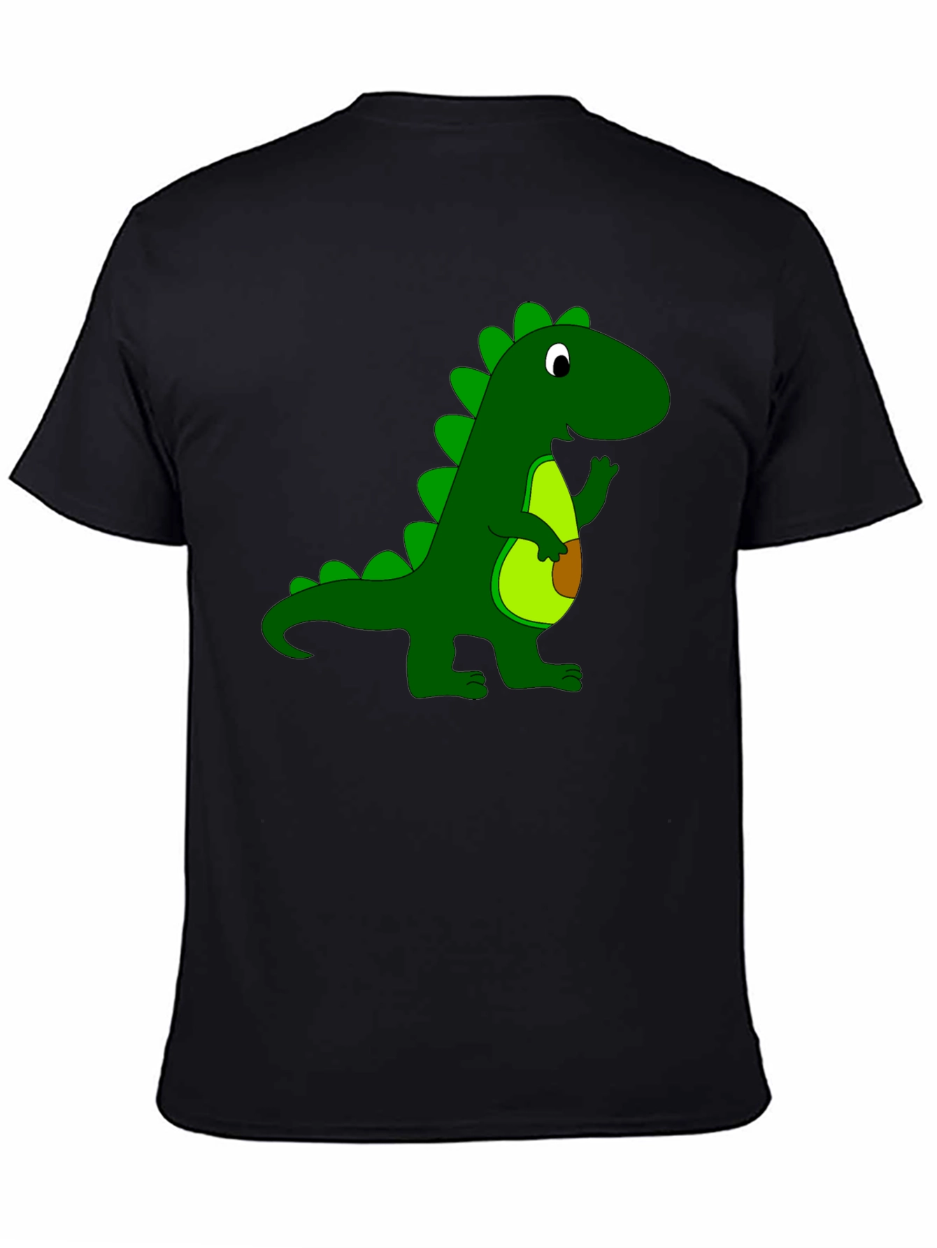 Dino Graphic Tee - Black Cotton T-Shirt