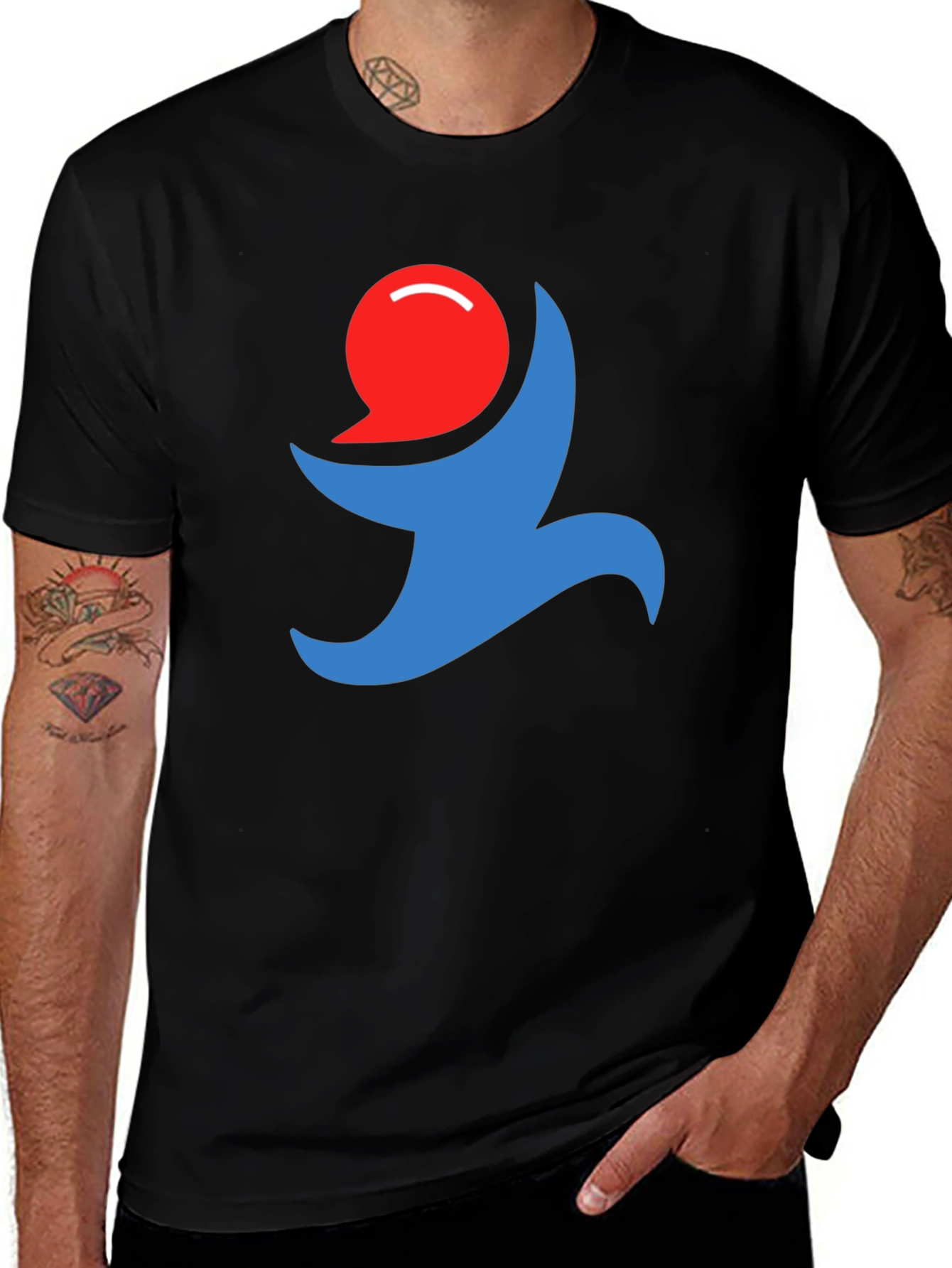 Abstract Logo Black T-Shirt