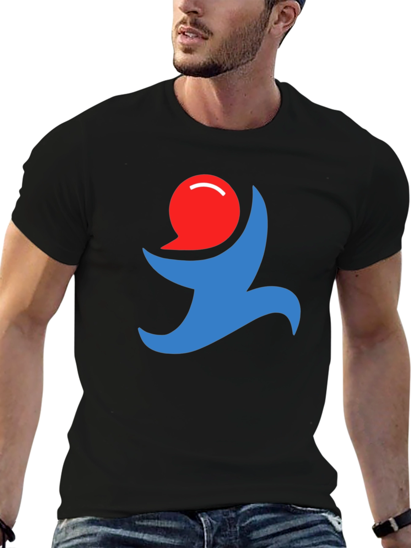 Abstract Logo Black T-Shirt
