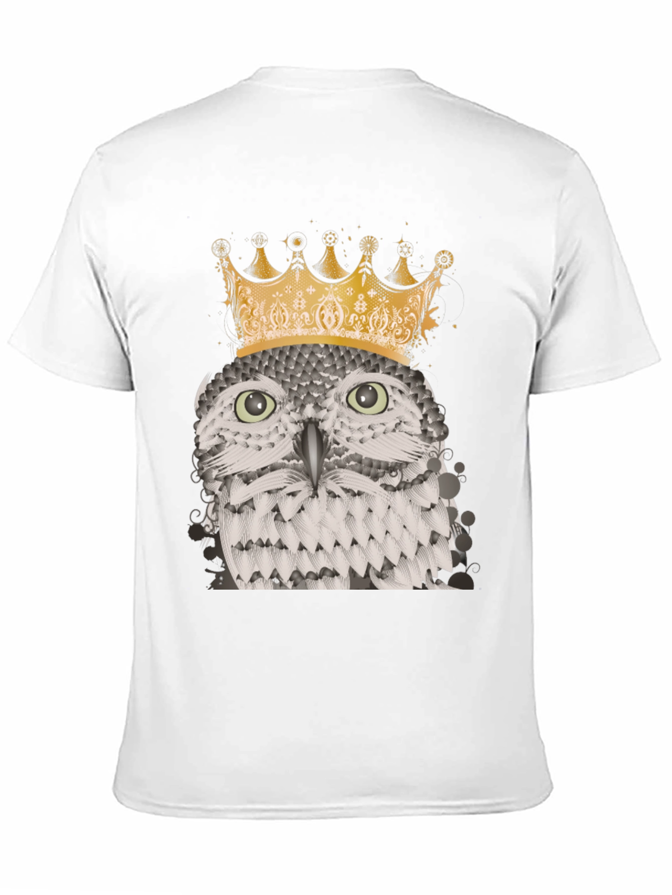 Owl King Graphic Tee - Black Cotton Blend T-Shirt