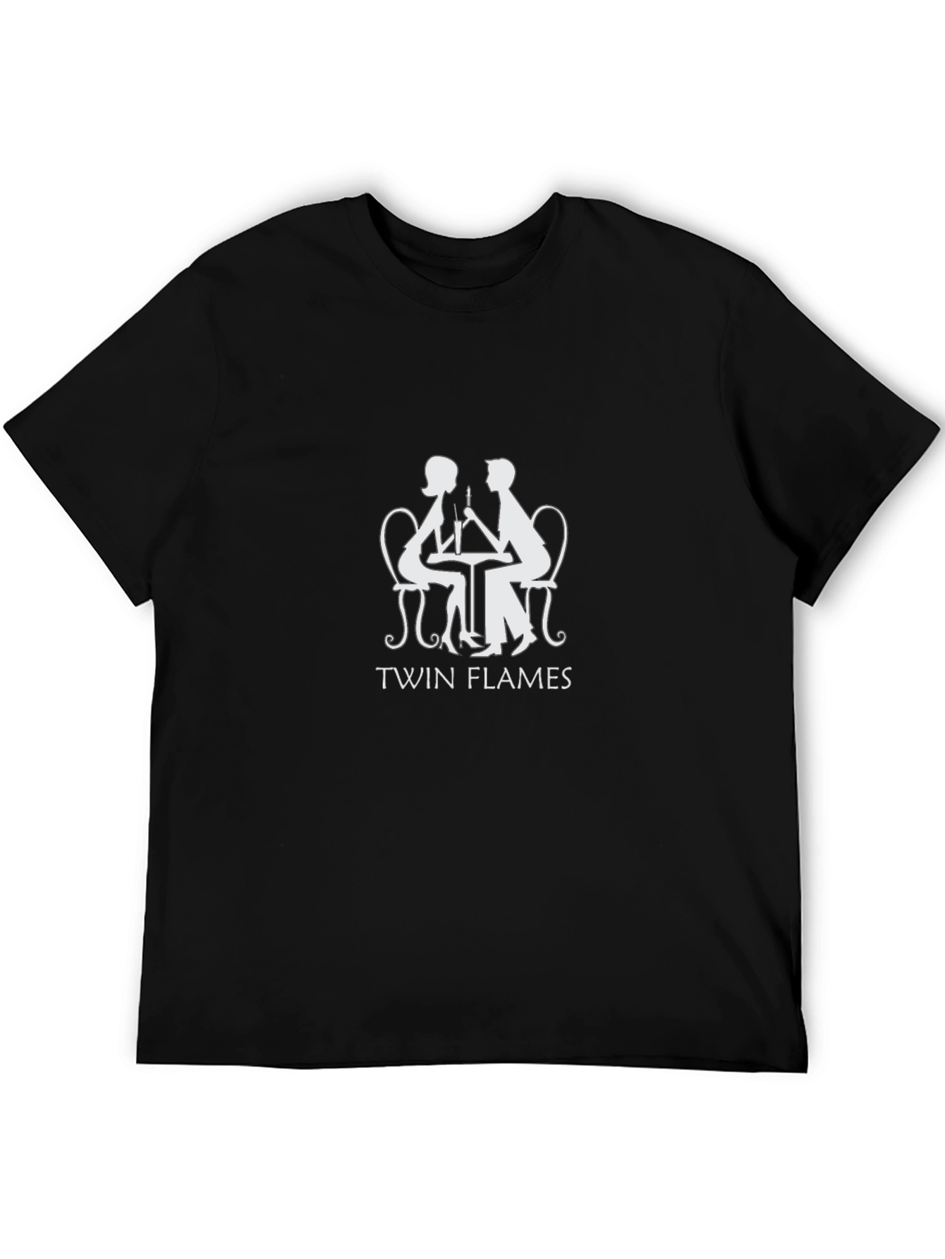 Twin Flames Graphic Tee - Romantic Couple T-Shirt