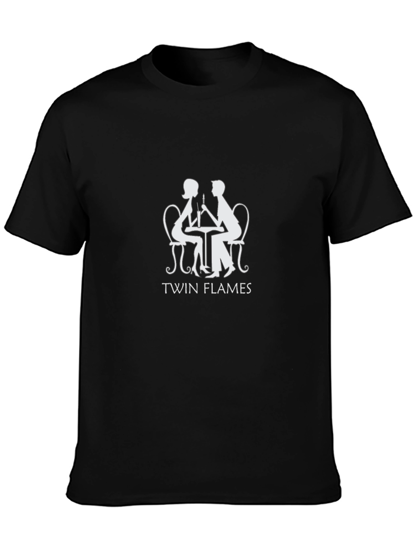 Twin Flames Graphic Tee - Romantic Couple T-Shirt