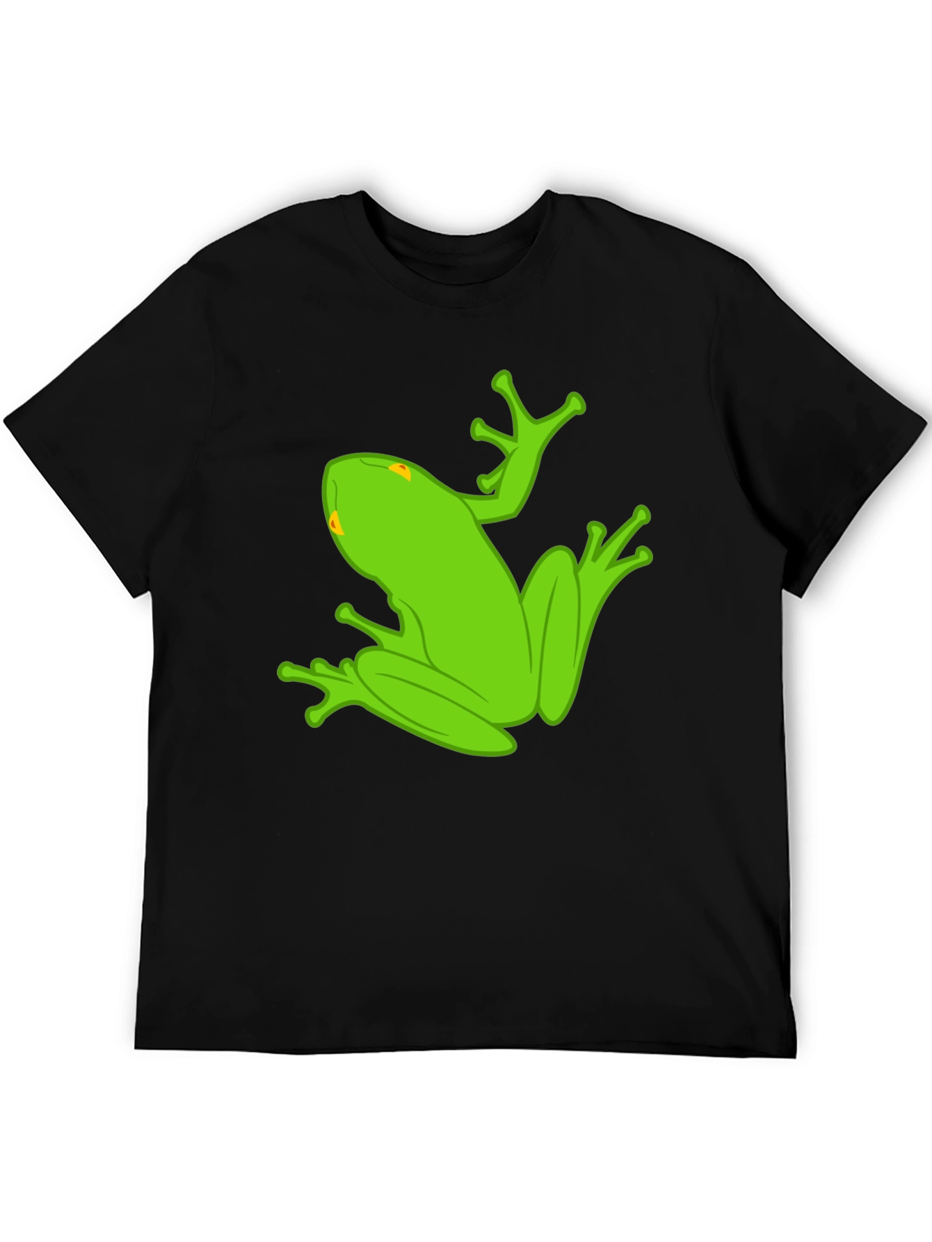 Frog Graphic Tee - Quirky Black Cotton T-Shirt