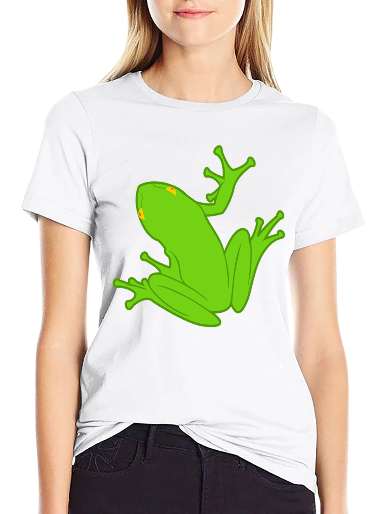 Frog Graphic Tee - Quirky Black Cotton T-Shirt