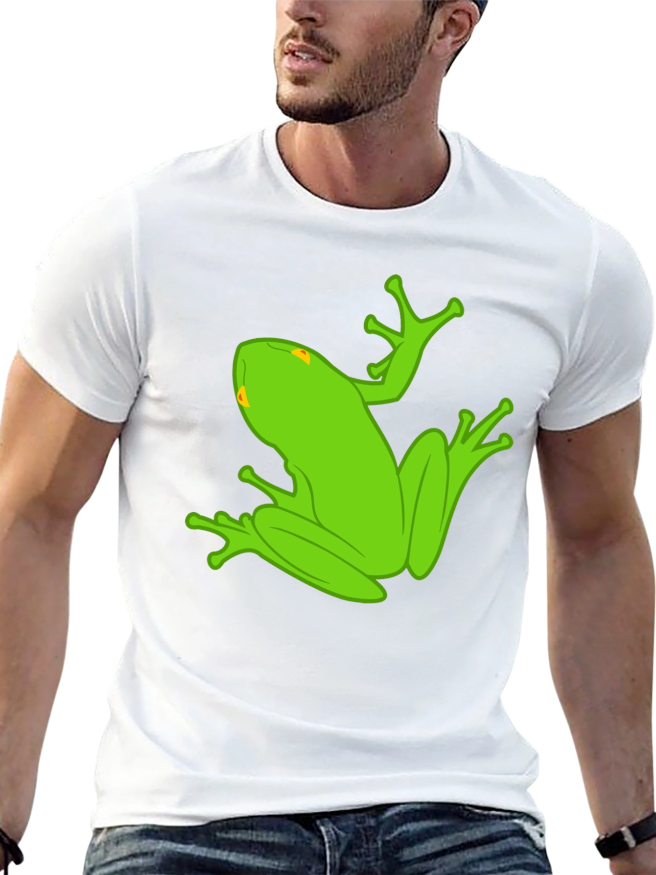 Frog Graphic Tee - Quirky Black Cotton T-Shirt