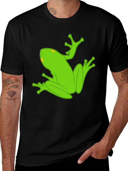 Frog Graphic Tee - Quirky Black Cotton T-Shirt