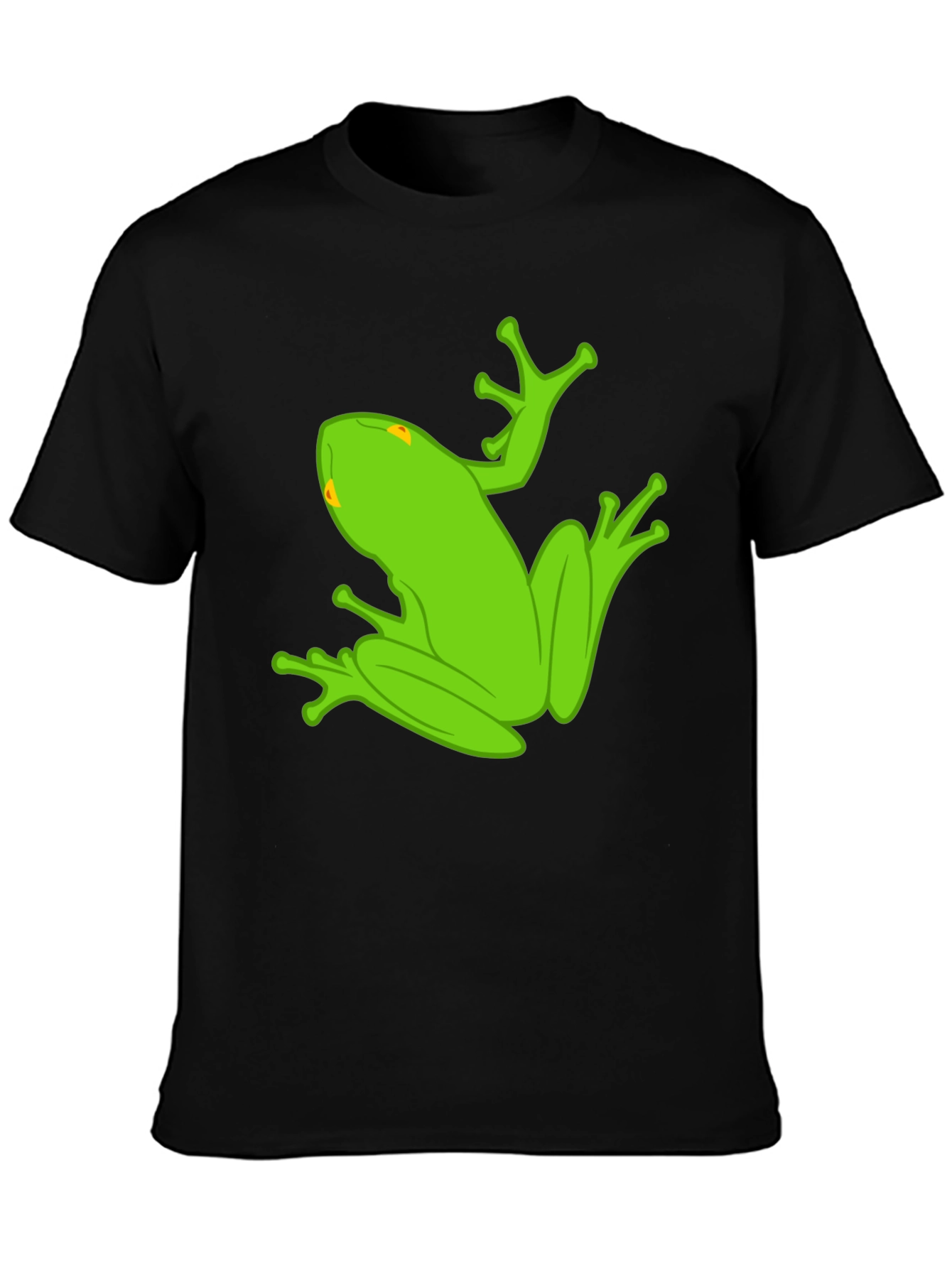 Frog Graphic Tee - Quirky Black Cotton T-Shirt