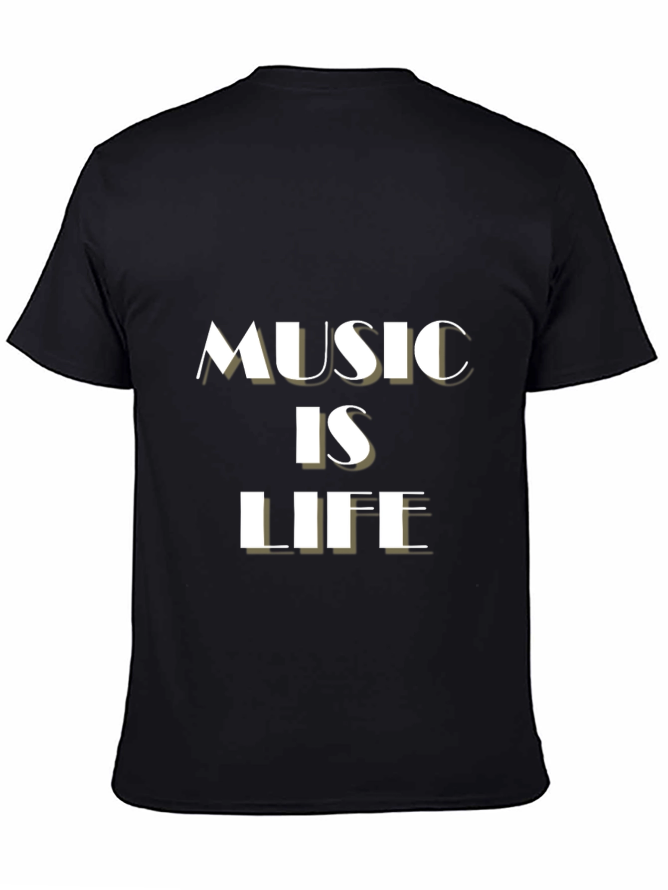 Music is Life Black Graphic Tee