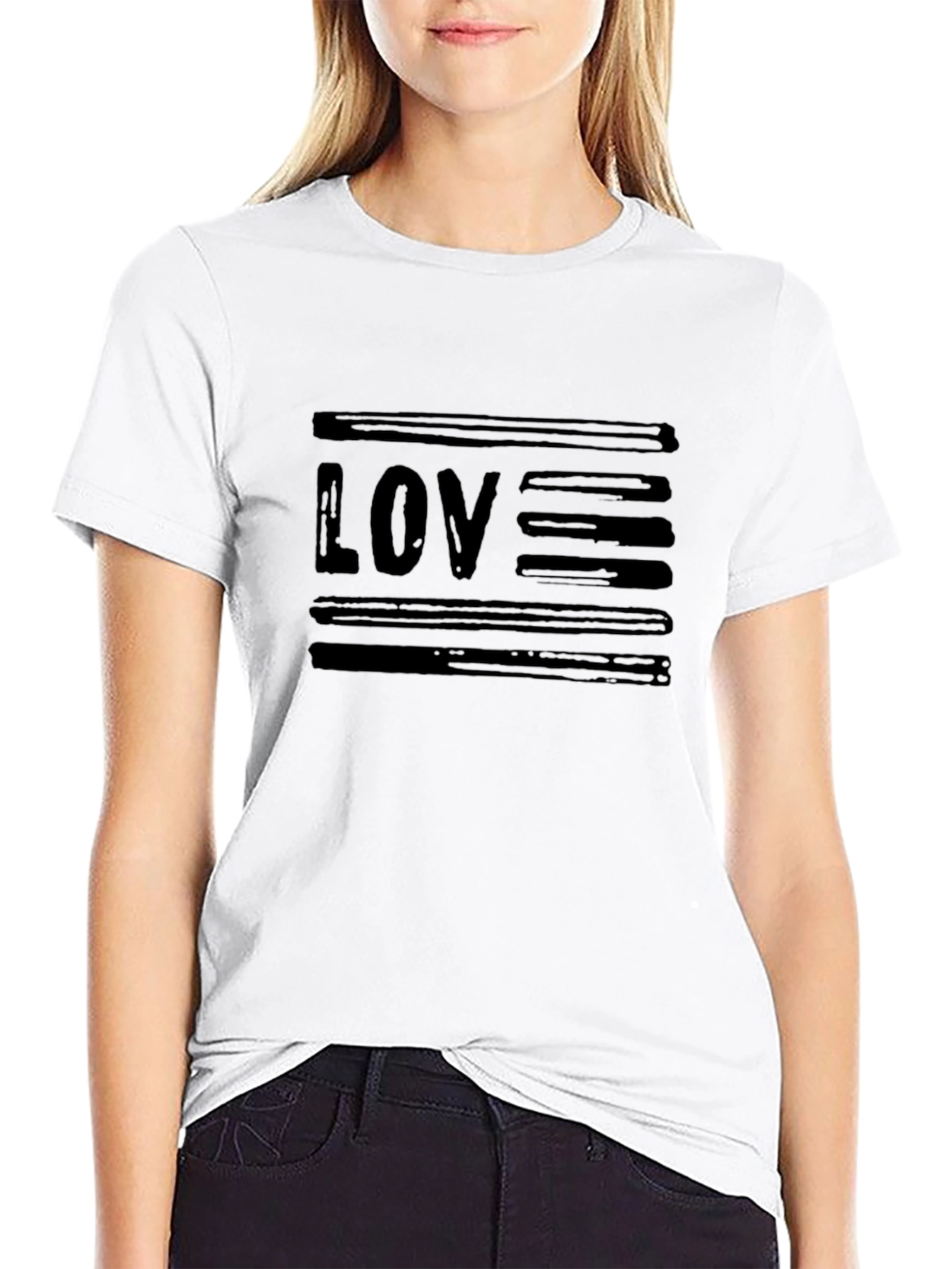 Black Graphic Tee - LOVE Design