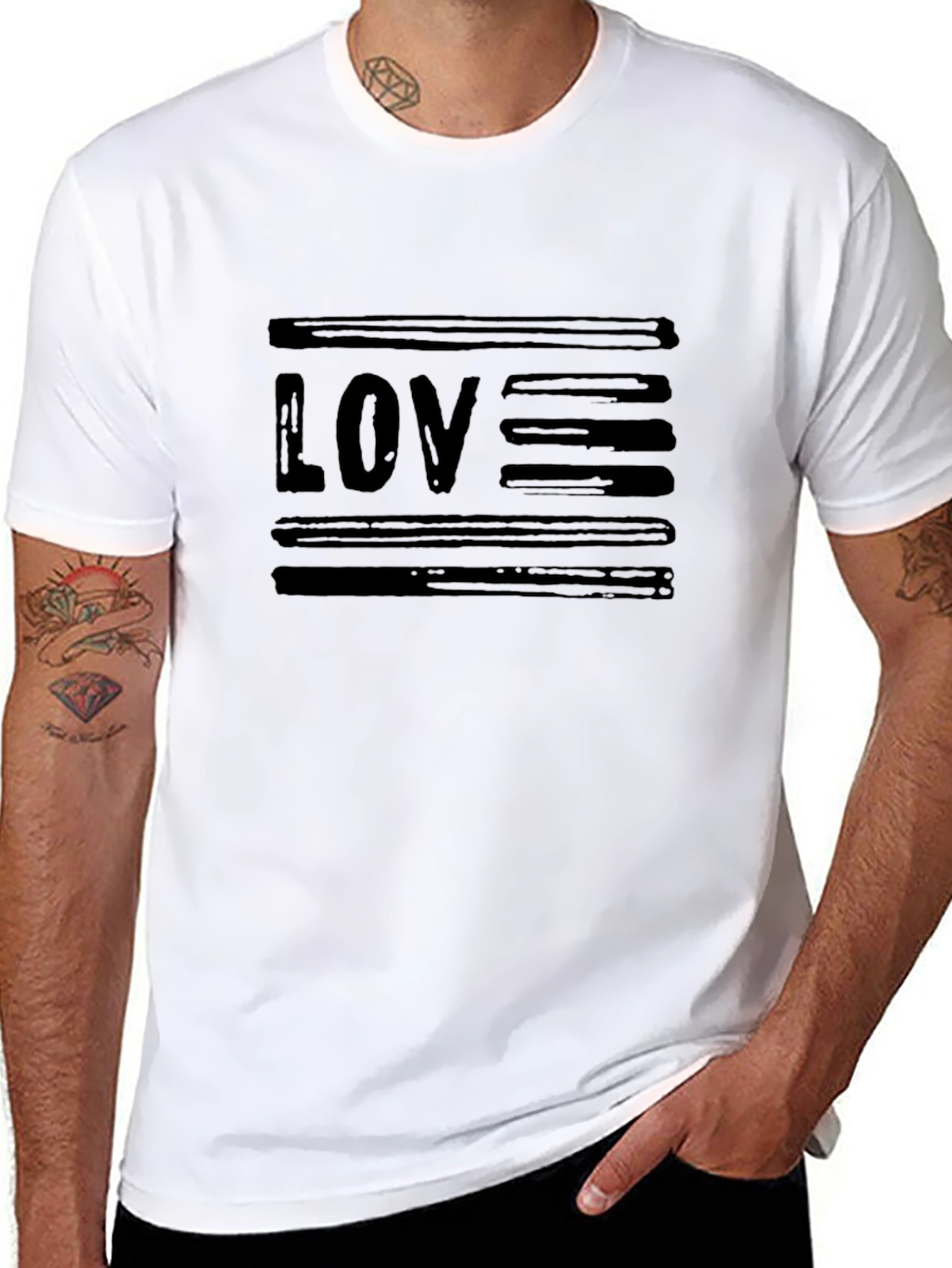 Black Graphic Tee - LOVE Design