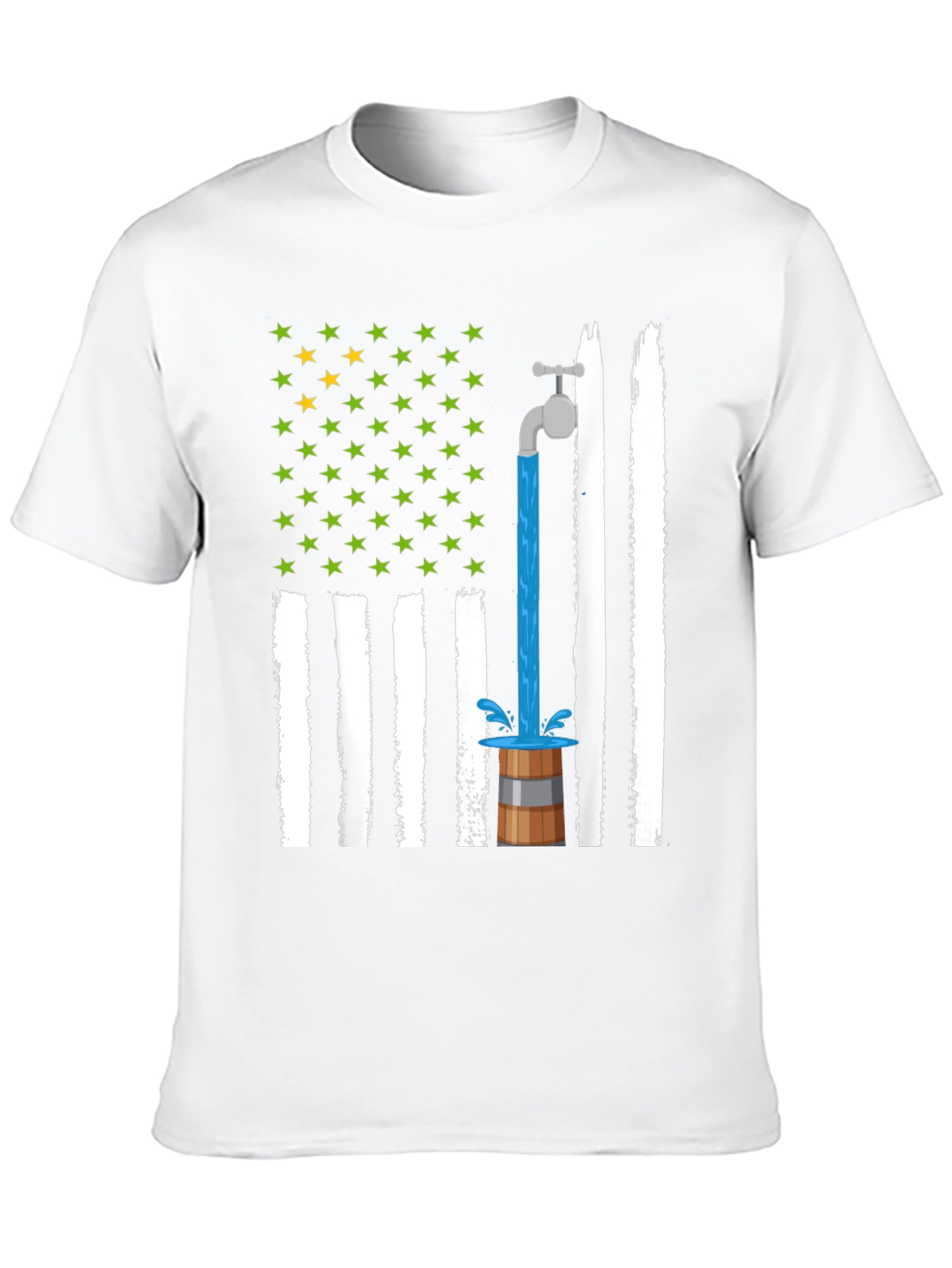 Novelty American Flag Graphic Tee