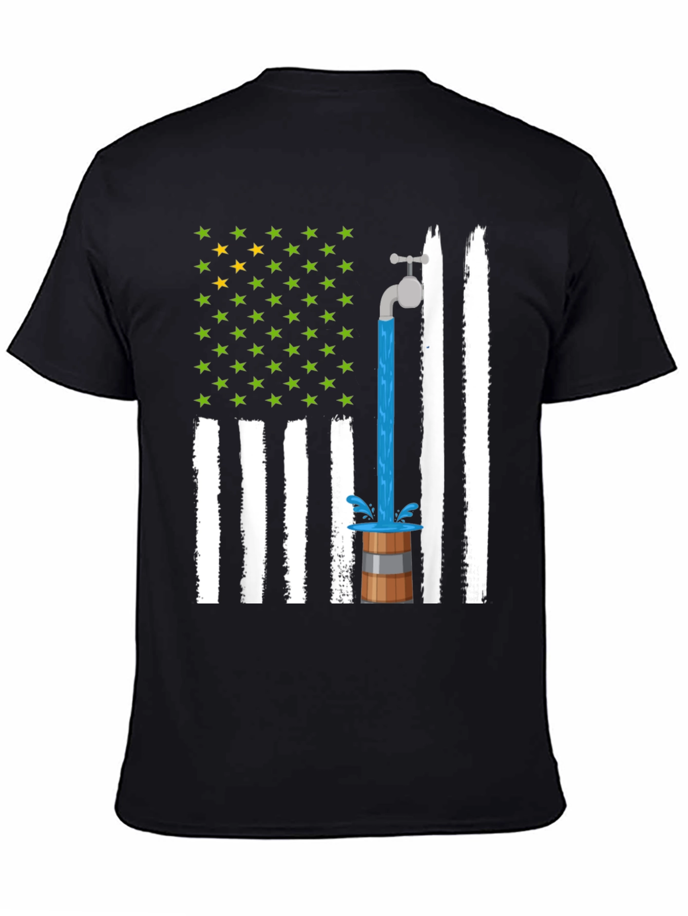 Novelty American Flag Graphic Tee