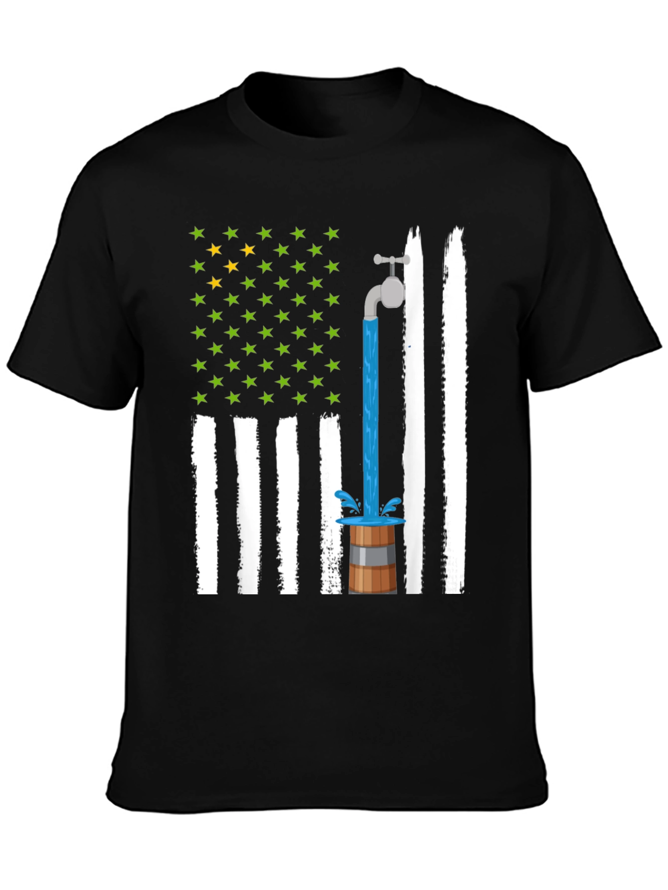 Novelty American Flag Graphic Tee