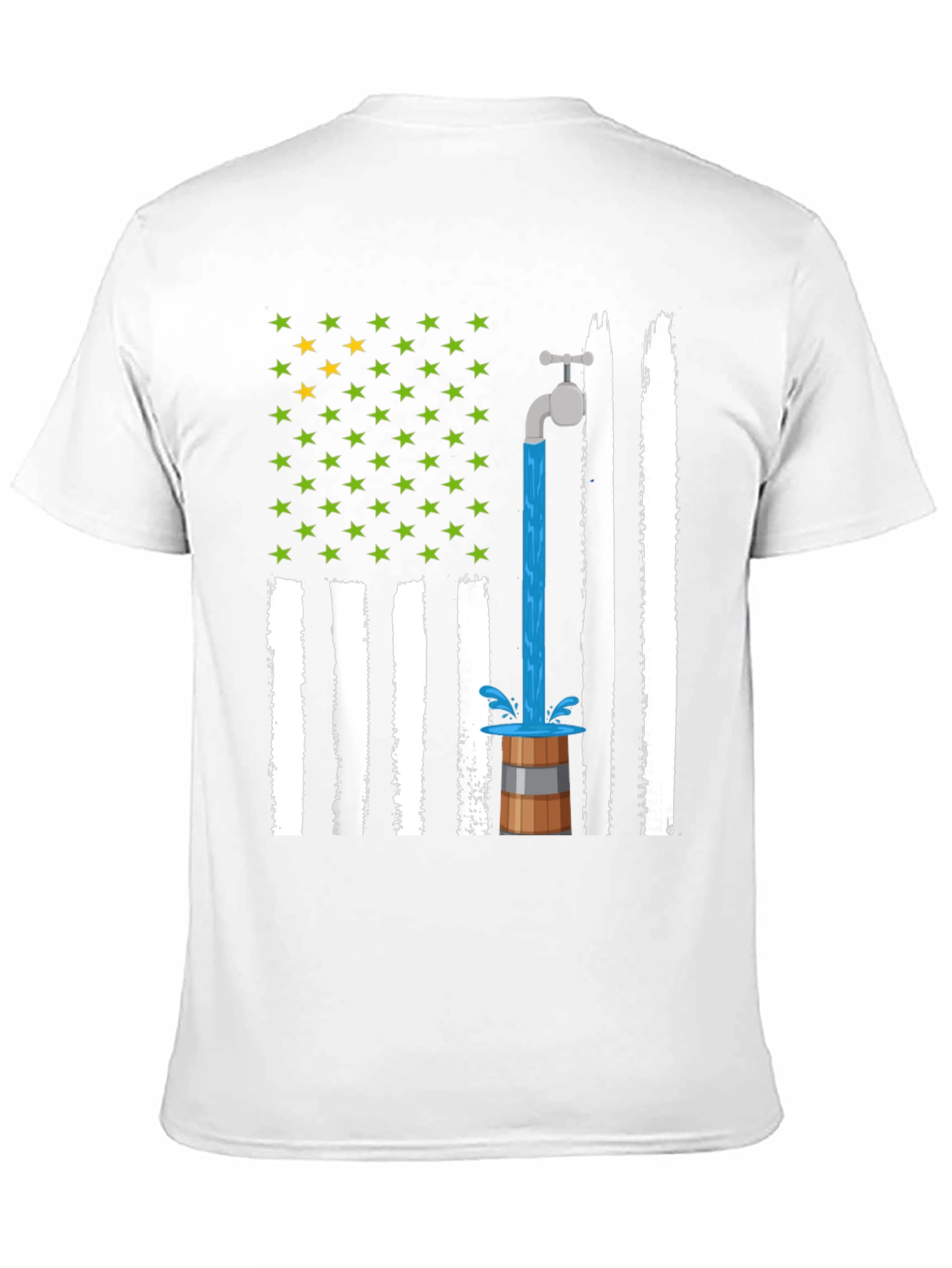 Novelty American Flag Graphic Tee