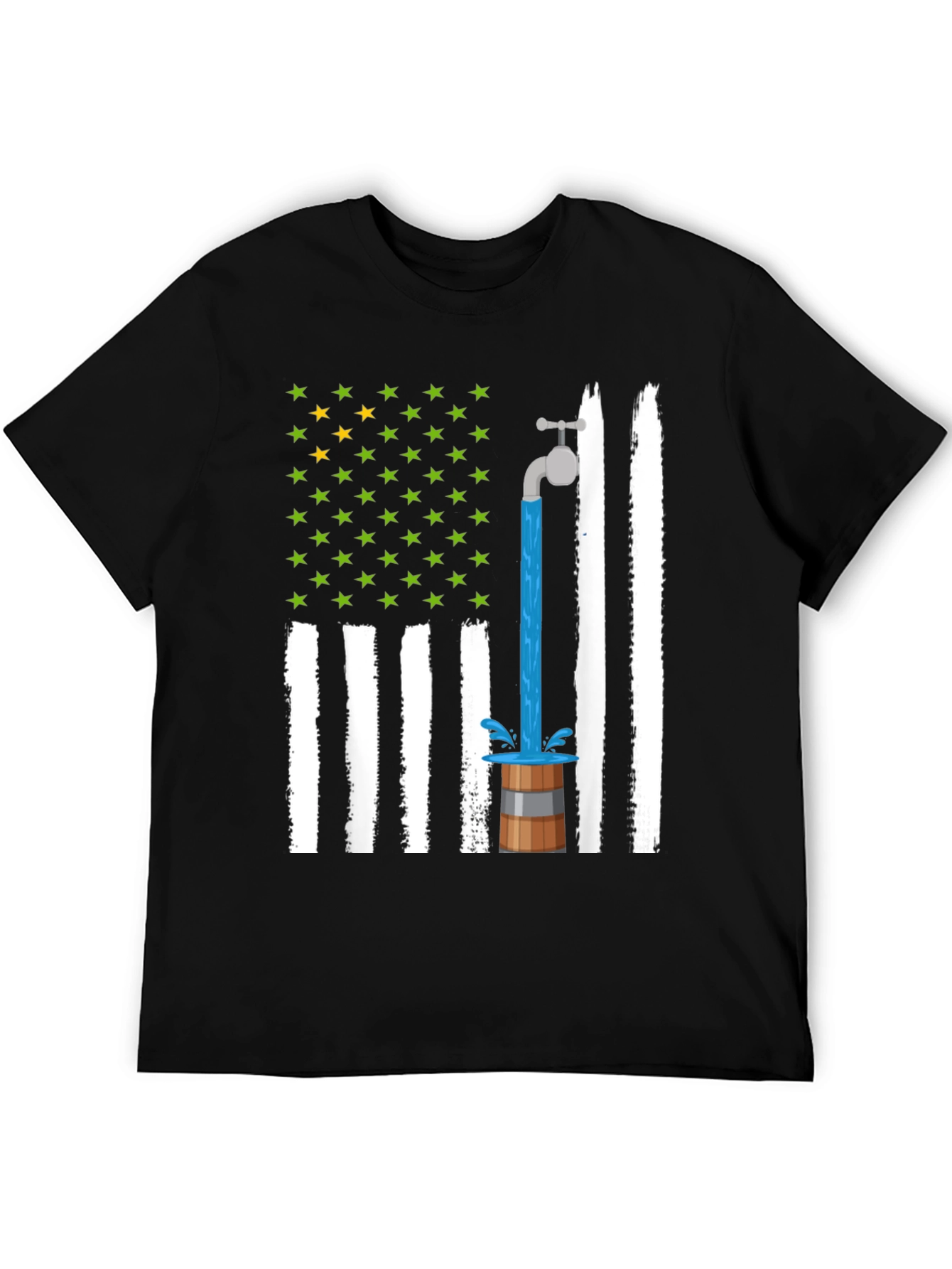 Novelty American Flag Graphic Tee