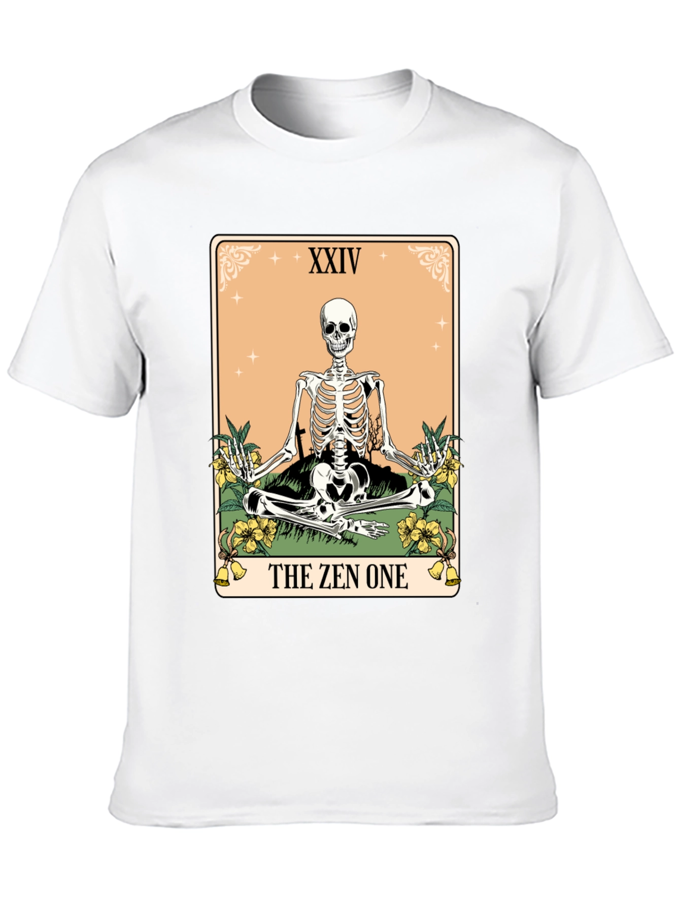 Zen Skeleton Tarot Card T-Shirt